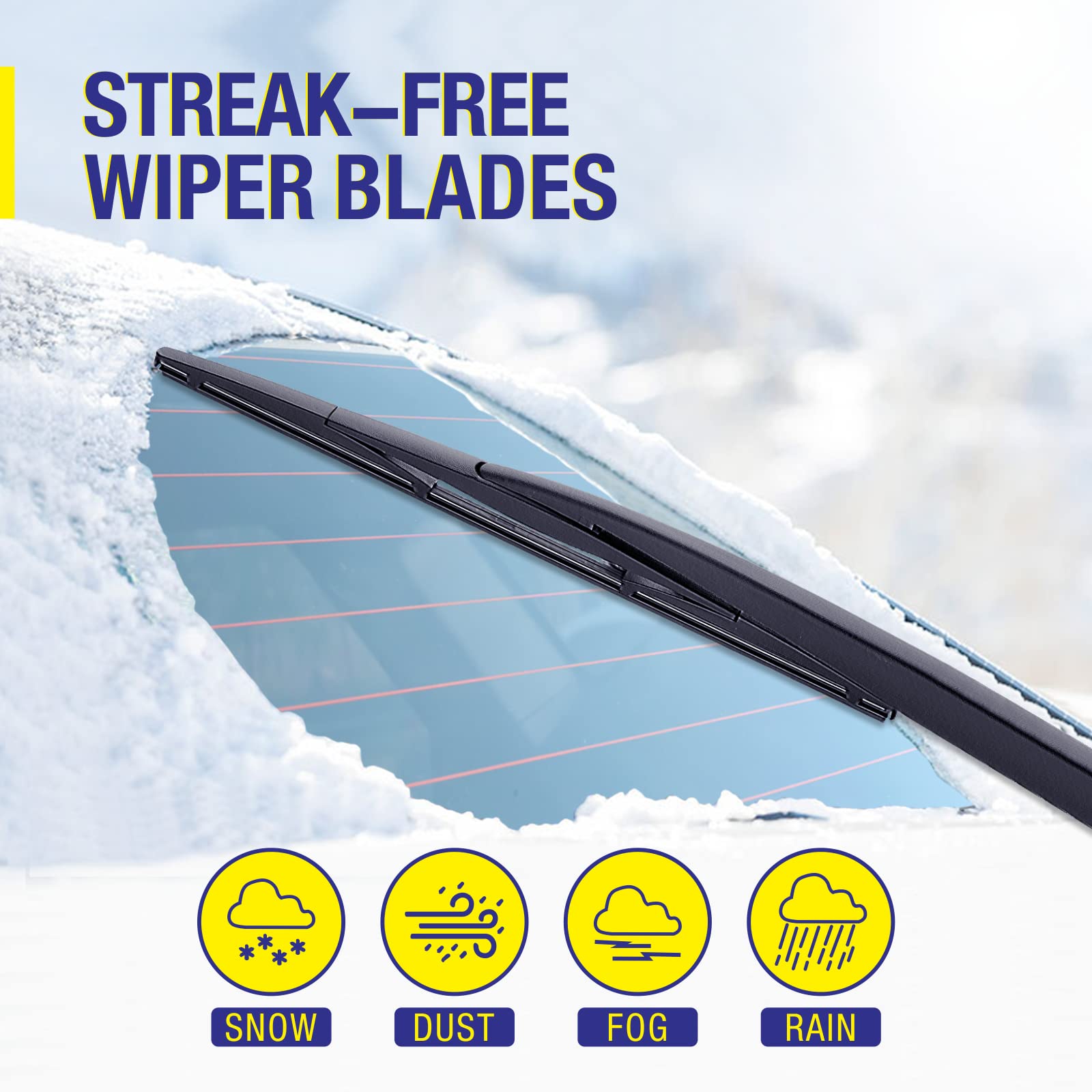 5 Plus Rear Wiper Blade 14 Inch (14-B), Replacement For Honda Crv 2011-2007 Fit 2020-2007 Pilot 2020-2016,2008-2003 /Acura Rdx 2