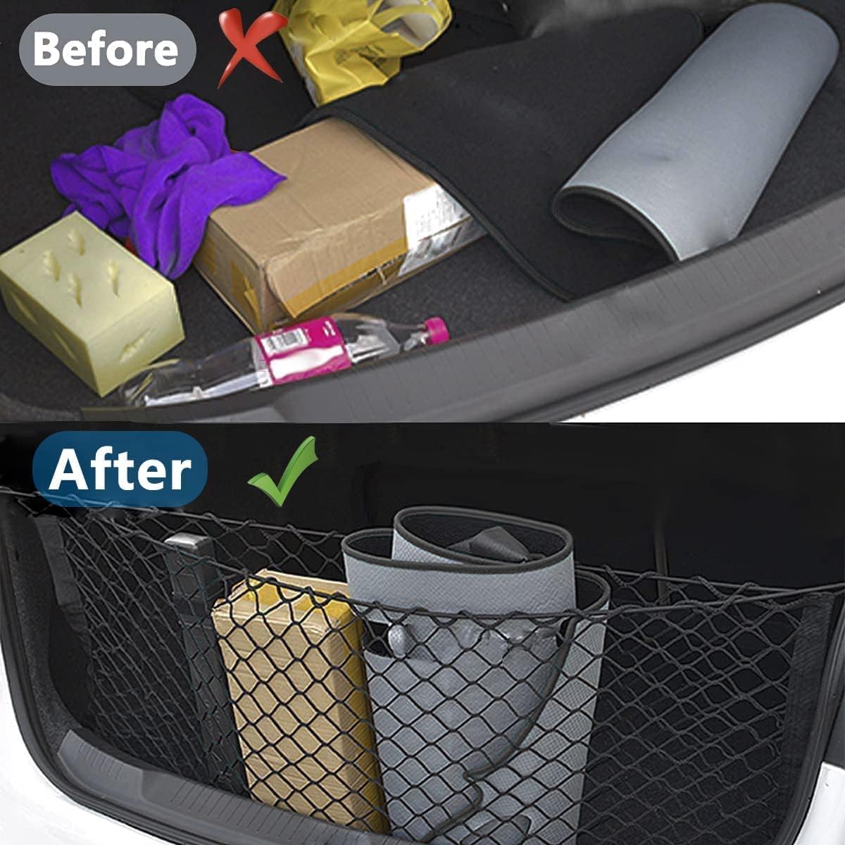Rear Trunk Cargo Net Compatible With Hyundai Santa Fe 2013 To 2021 2022 2023 2024 2025