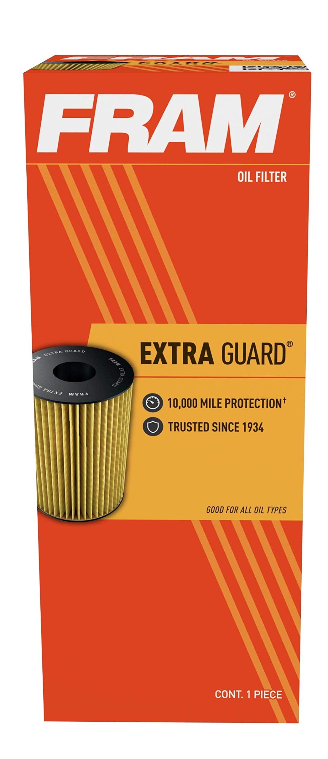 Fram Extra Guard Ch8712, 10K Mile Change Interval Cartridge Oil Filter
