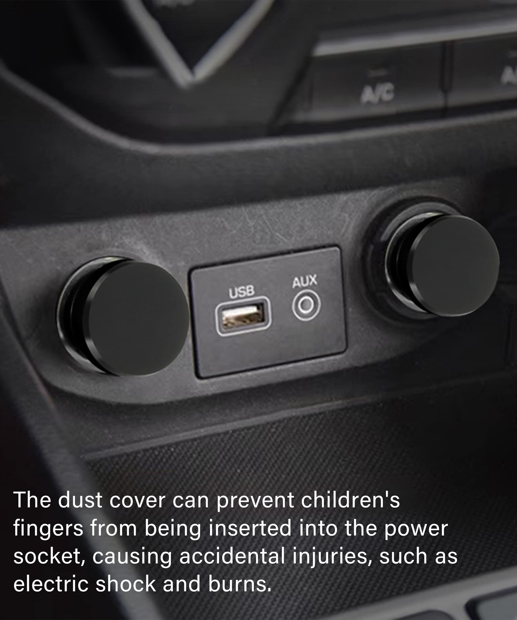 YAKEFLY Universal Cigarette Lighter Plug Cover,Aluminum Cigarette Lighter Socket Cover Cap,Dustproof Car Cigarette Lighter Plug