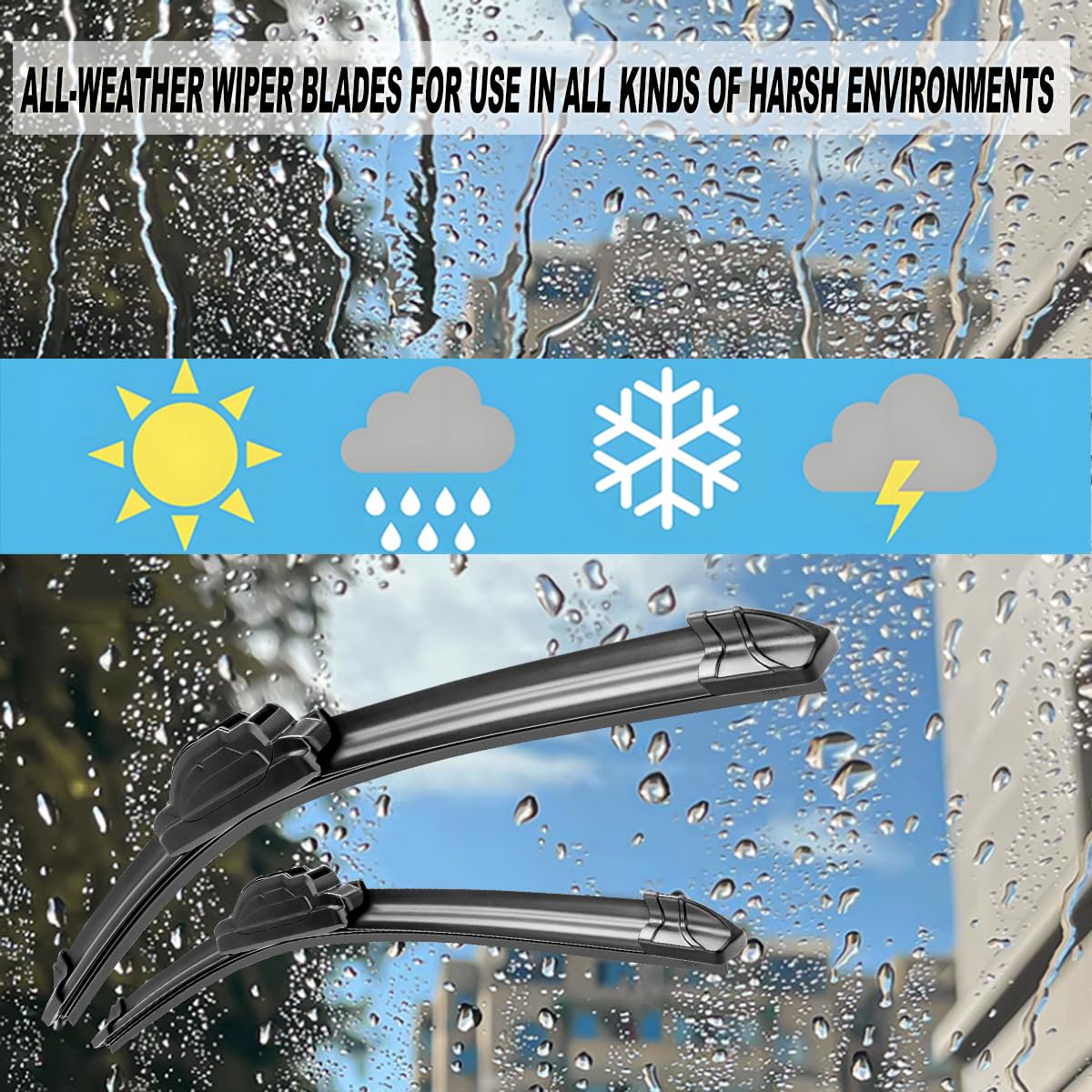 26 + 17 Oem Quality Front Windshield Hook Wiper Blades Oe Original Style (Set Of 2)