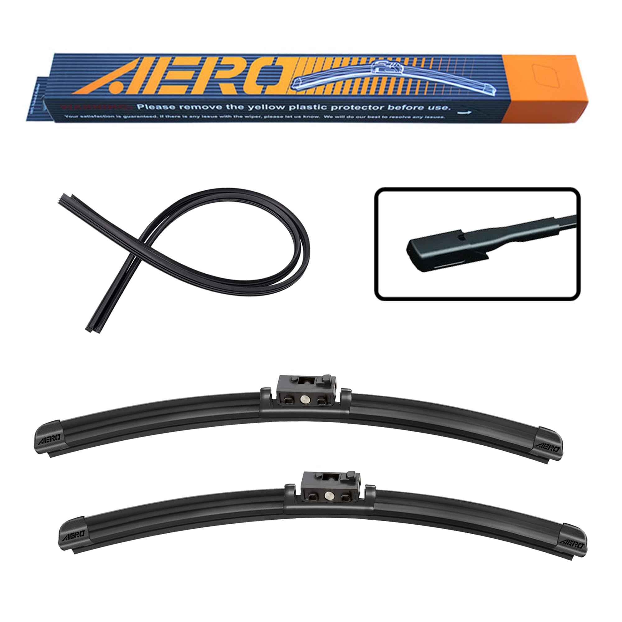Aero Avenger 26''+19'' Premium All-Season Windshield Wiper Blades With Extra Rubber Refills Oem Replacement For Mercedes-Benz B2