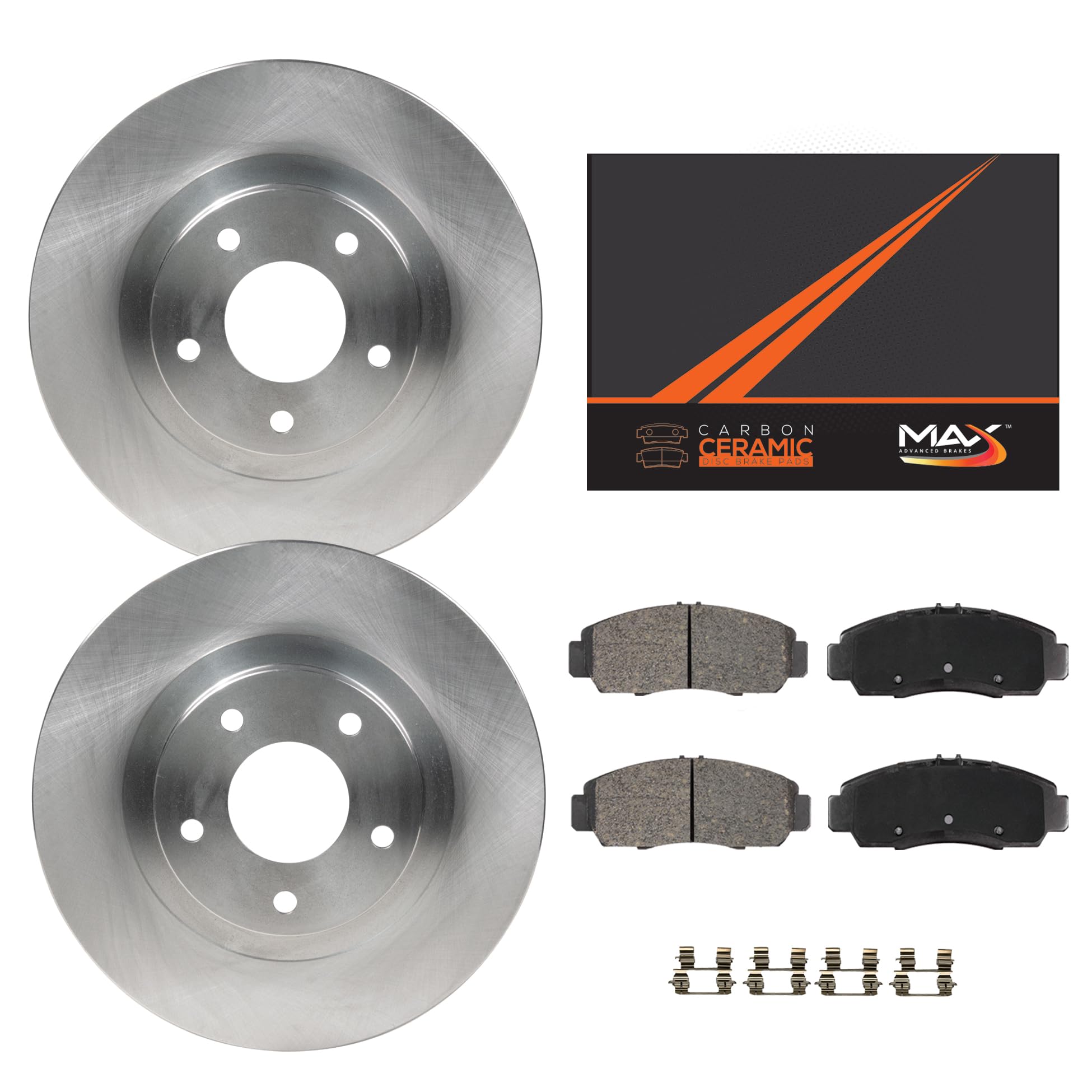 Max Advanced Brakes Front Brake Kit For 2019 2020 Hyundai Santa Fe Replacement Premium Oe Disc Brake Rotors And Ceramic Brake Pads