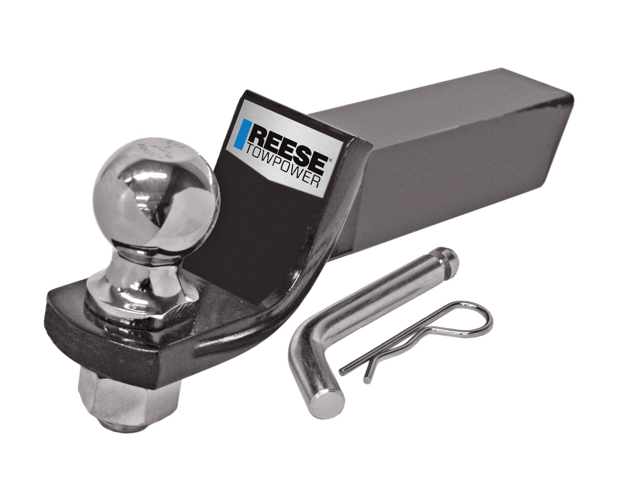 Trailer Hitch Ball Mount Starter Kit, Fits 2 Inch Square Receiver, 2 Inch Drop, 6,000 Lbs. Capacity, Includes 2 Inch Trailer Bal