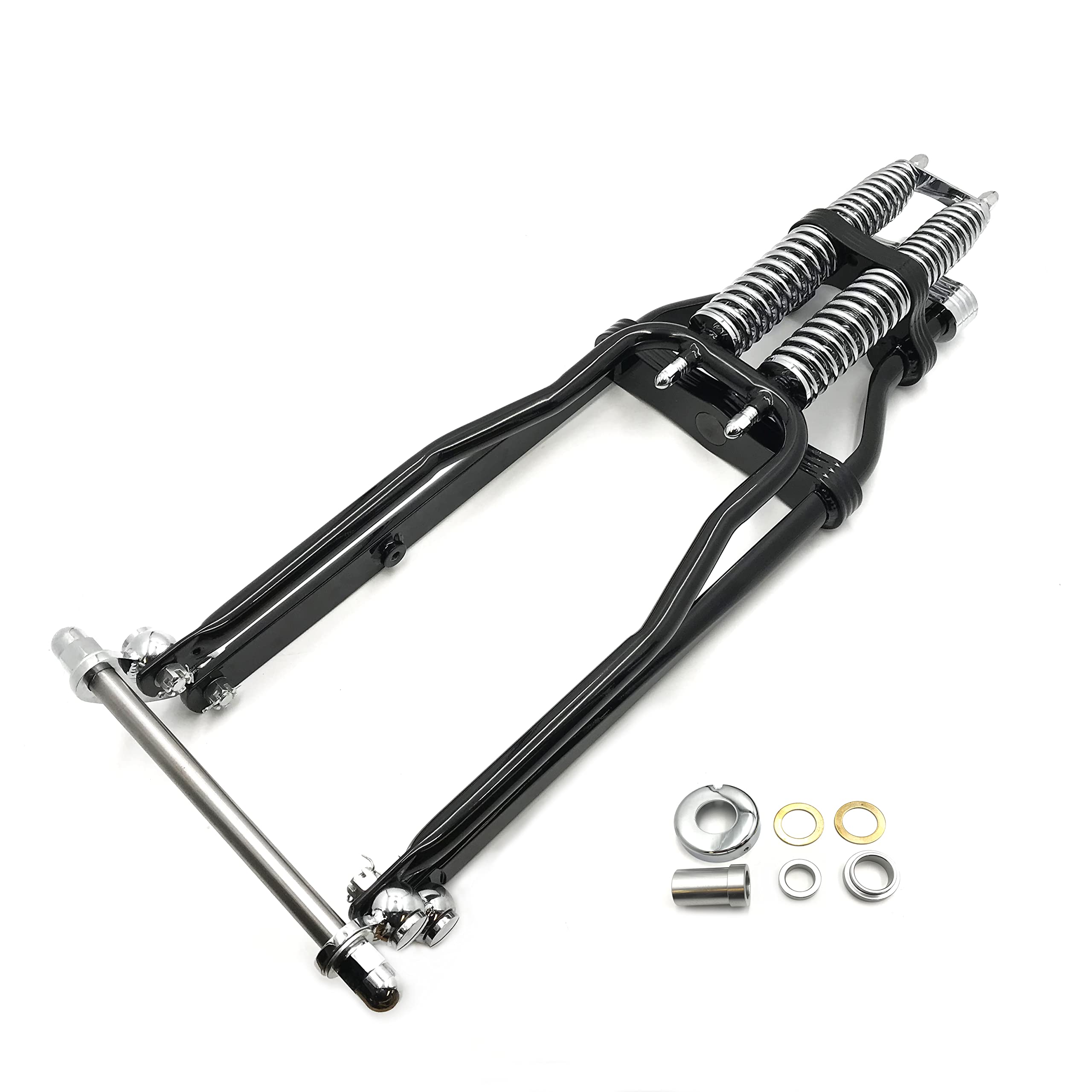 Httmt Sf002-I- Black Springer Front End -2' Under Stock Length Wishbone Compatible With H-D & Customs