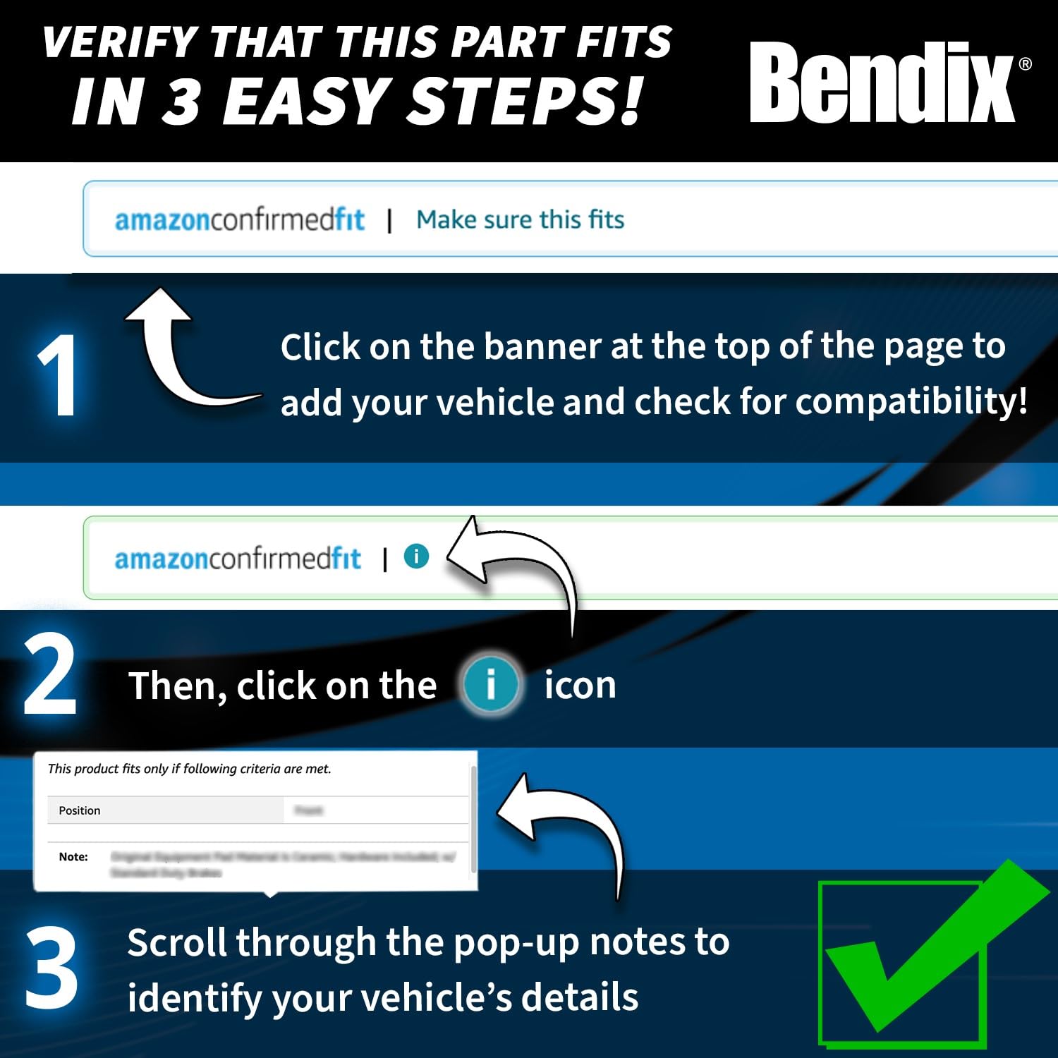 Bendix Fleet Metlok Mkd1044Fm Semi-Metallic Front Brake Pads For Select Models Ford C-Max, Ecosport, Escape, Focus, Mazda 3, 3 S