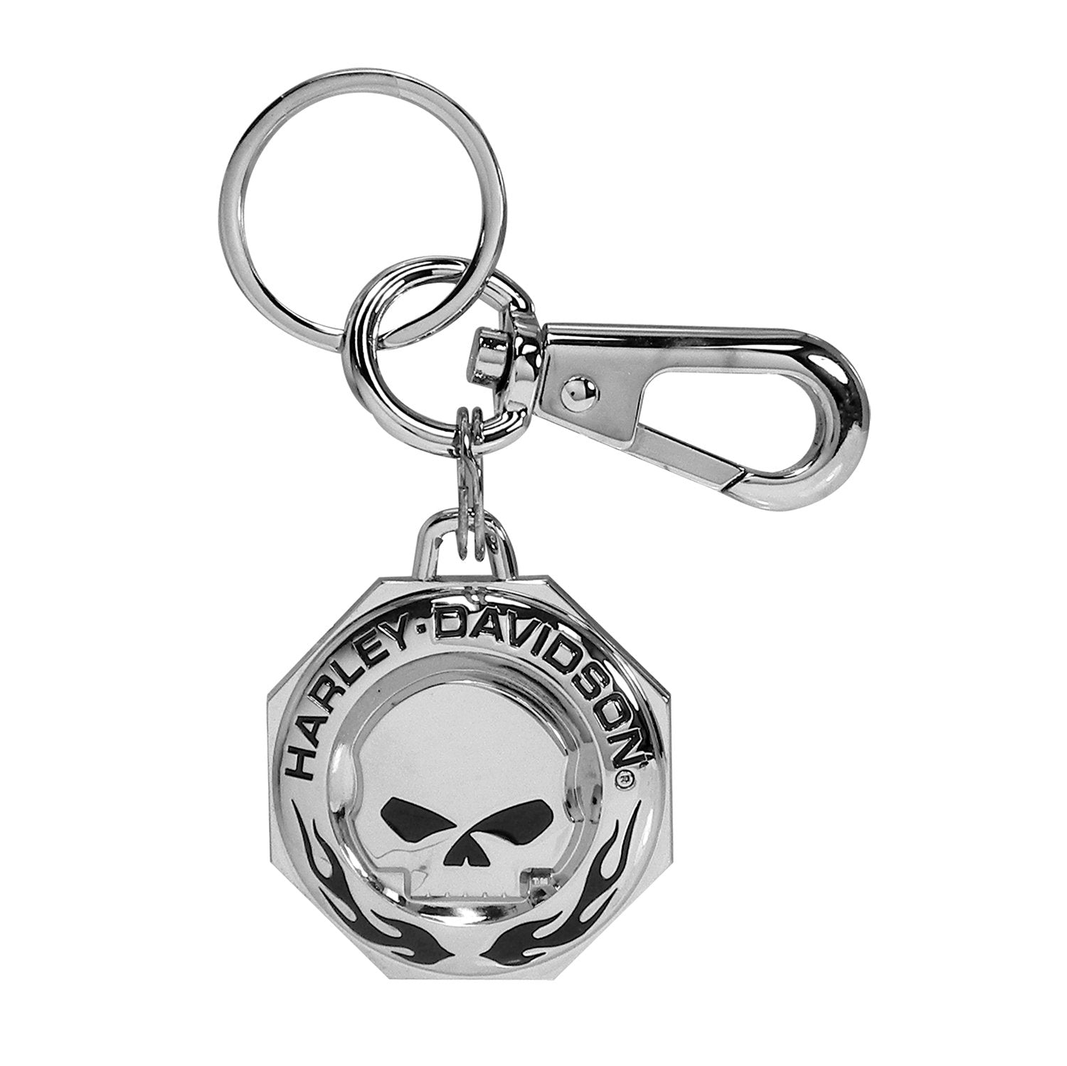 HarleyDavidson Colored Bar & Shield Keychain Key Ring Chain Tag Fob Holder (CHROME)
