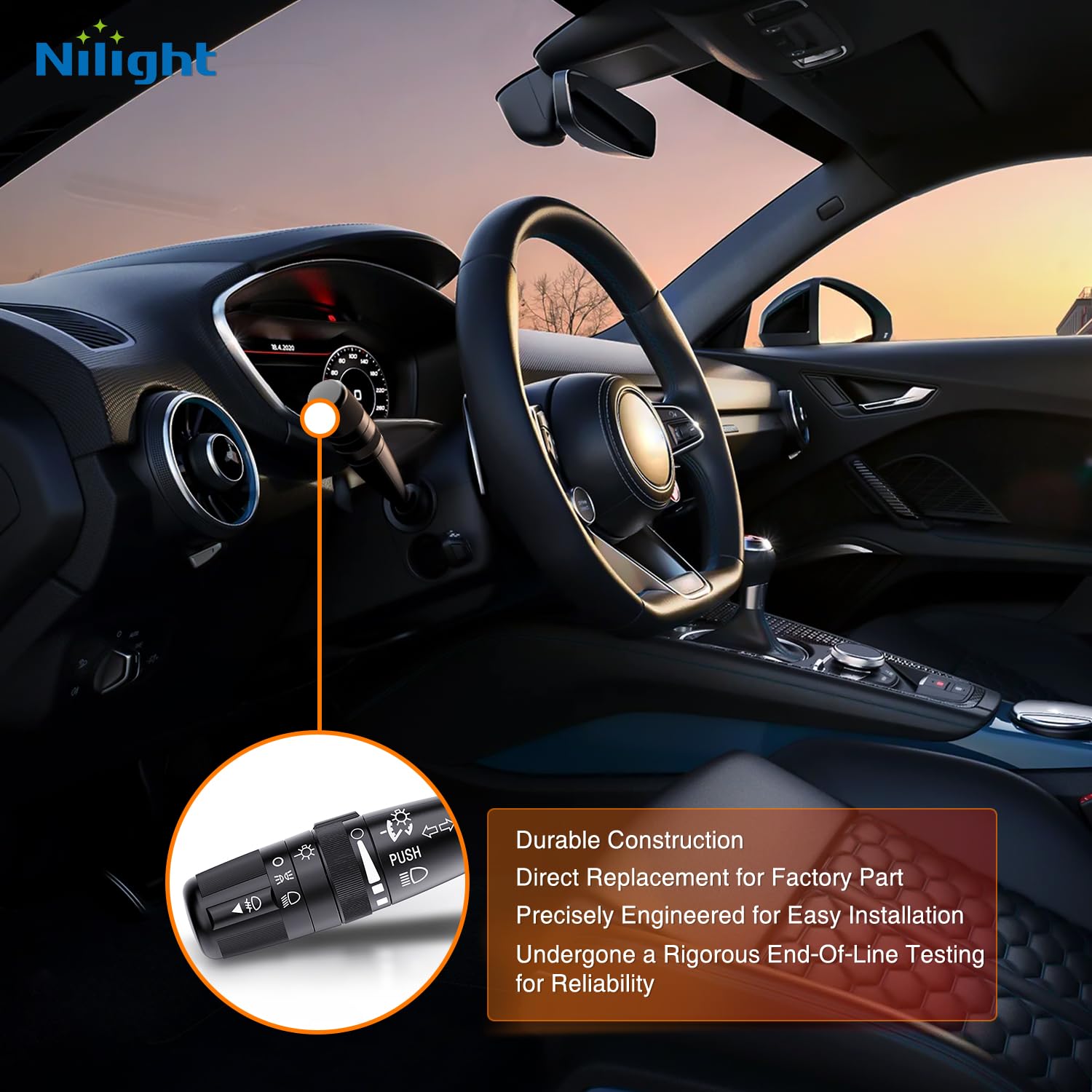 Nilight Turn Signal Switch Compatible With 2007-2018 Jeep Wrangler Compass Patriot 2008-2010 Grand Cherokee Liberty 2007-2014 Do