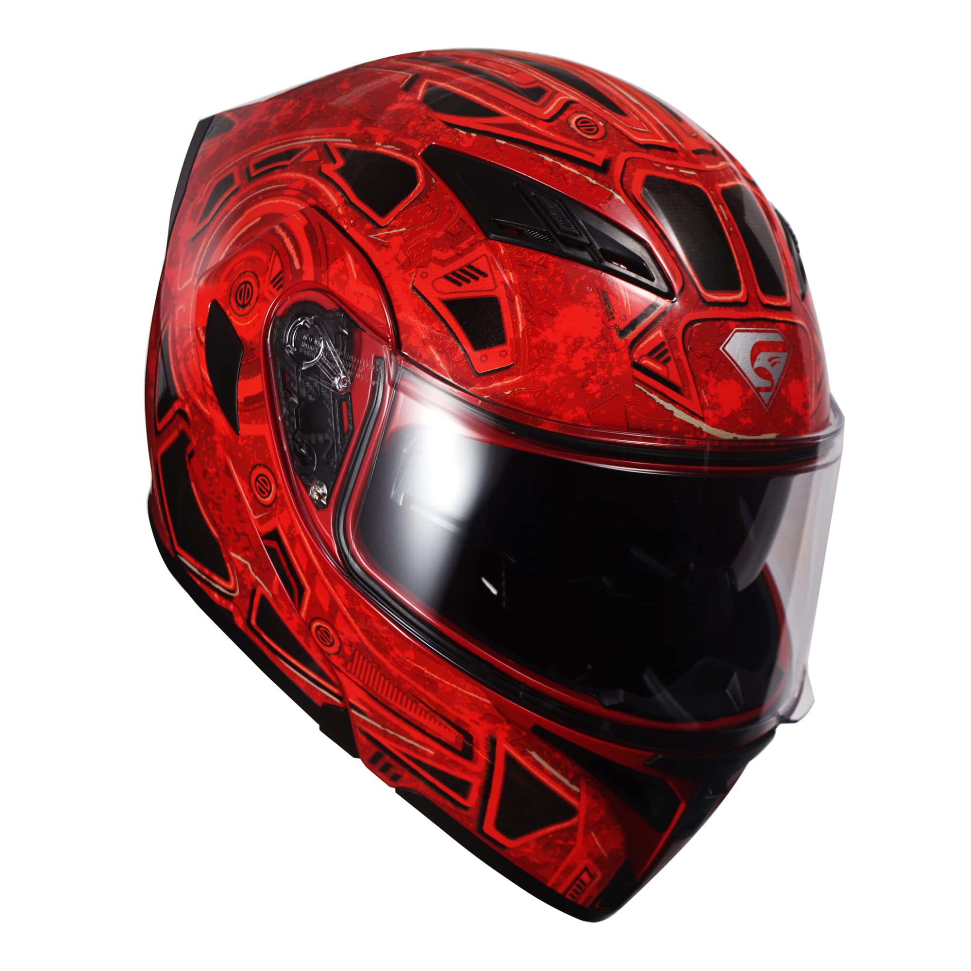 Kypara Motorcycle Dual Visor Flip Up Modular Full Face Helmet With Dot Certification Of Impressionism (Xl, Demon Slayer)