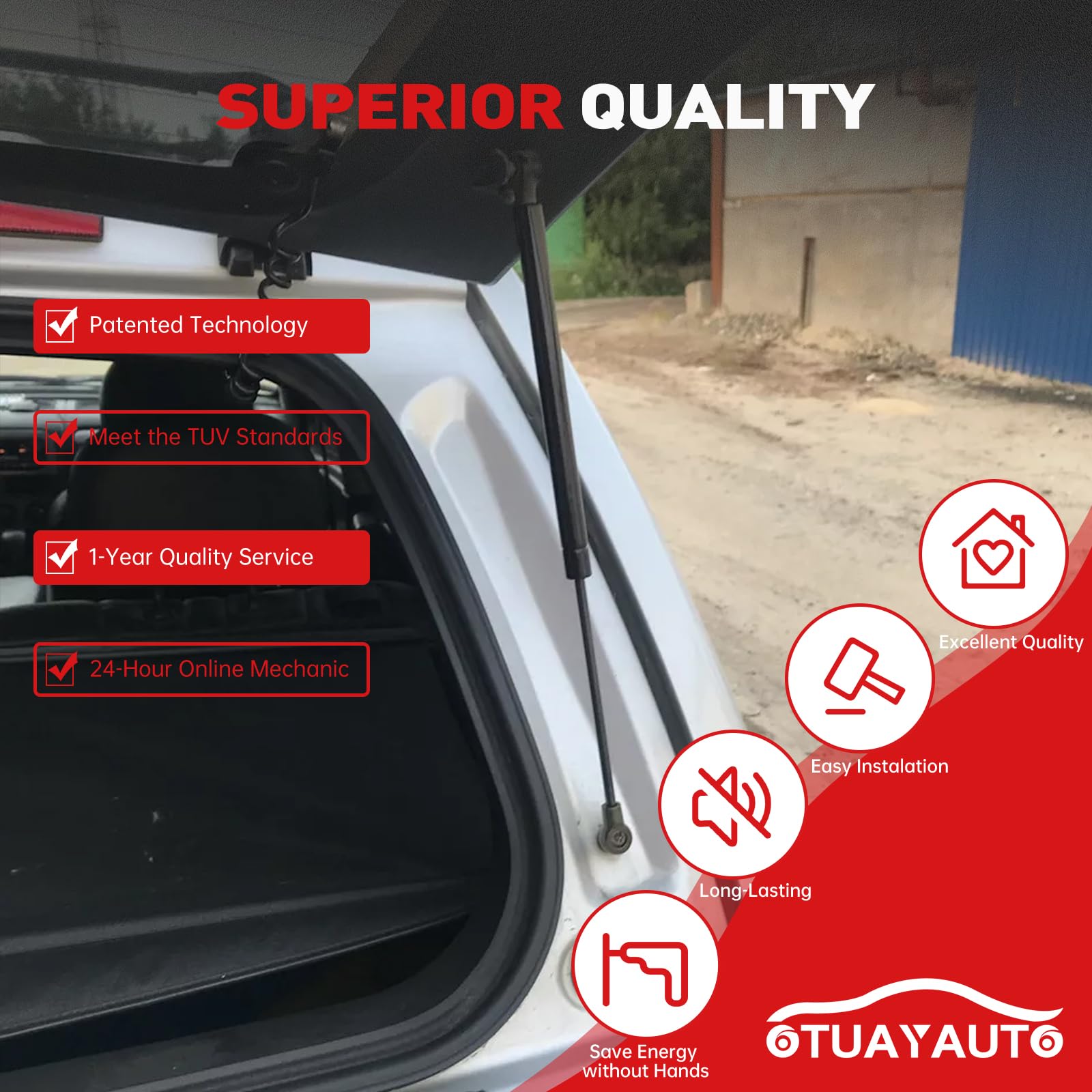 Otuayauto Rear Liftgate Hatch Shock Struts, Sg226013 Lift Support Replacement For Honda Pilot Ex Lx Ex-L- Fits 2003-2008 Vehicle