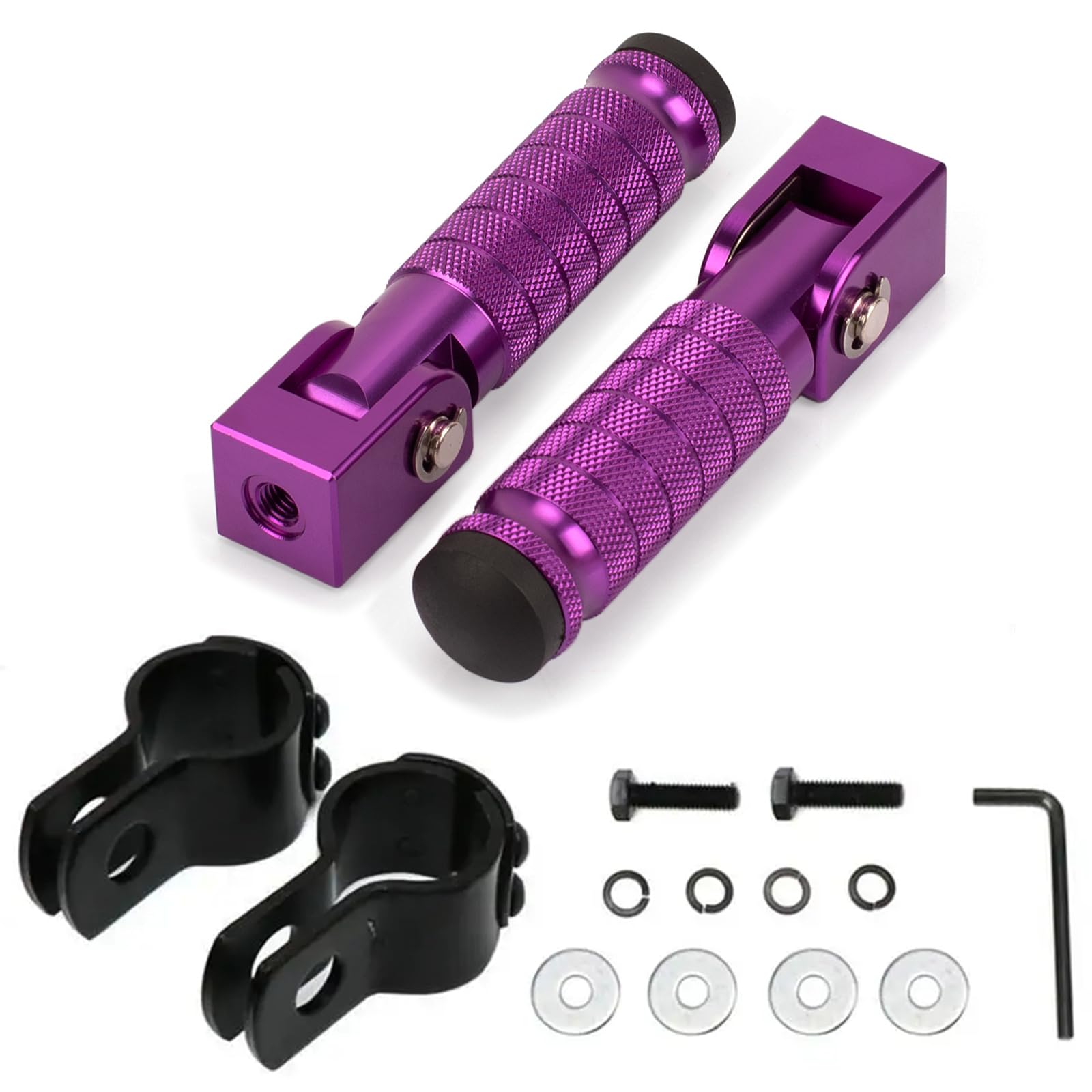 XINGWU M8 Motorcycle Foot Pegs 90 Degree Foldable Footpegs CNC Anti-Skid Footrest Universal for Yamaha Honda Suzuki Aprilia Elec