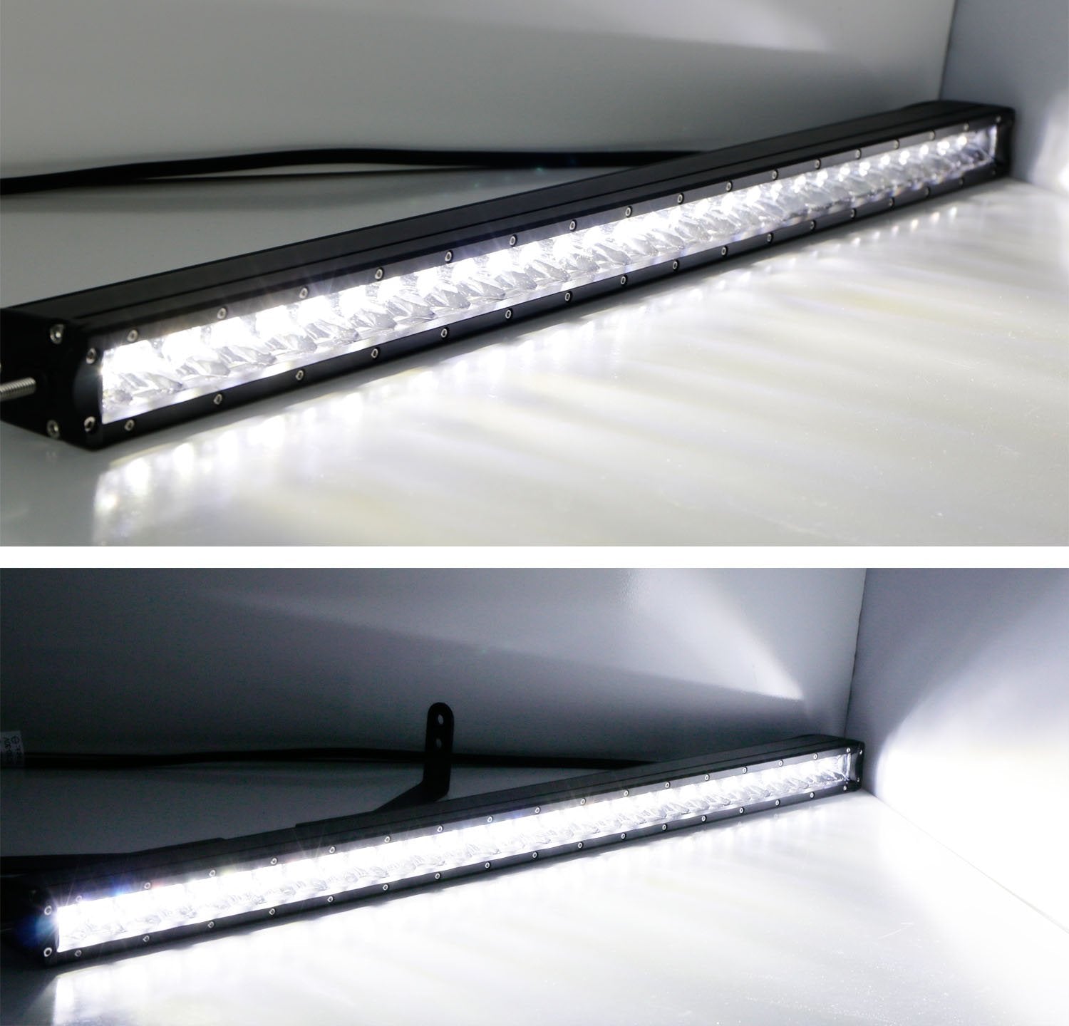 iJDMTOY 30-Inch LED Light Bar Kit for 2014-18 GMC Sierra 1500/2500/3500 HD, Steel, White, Includes Mounting Brackets