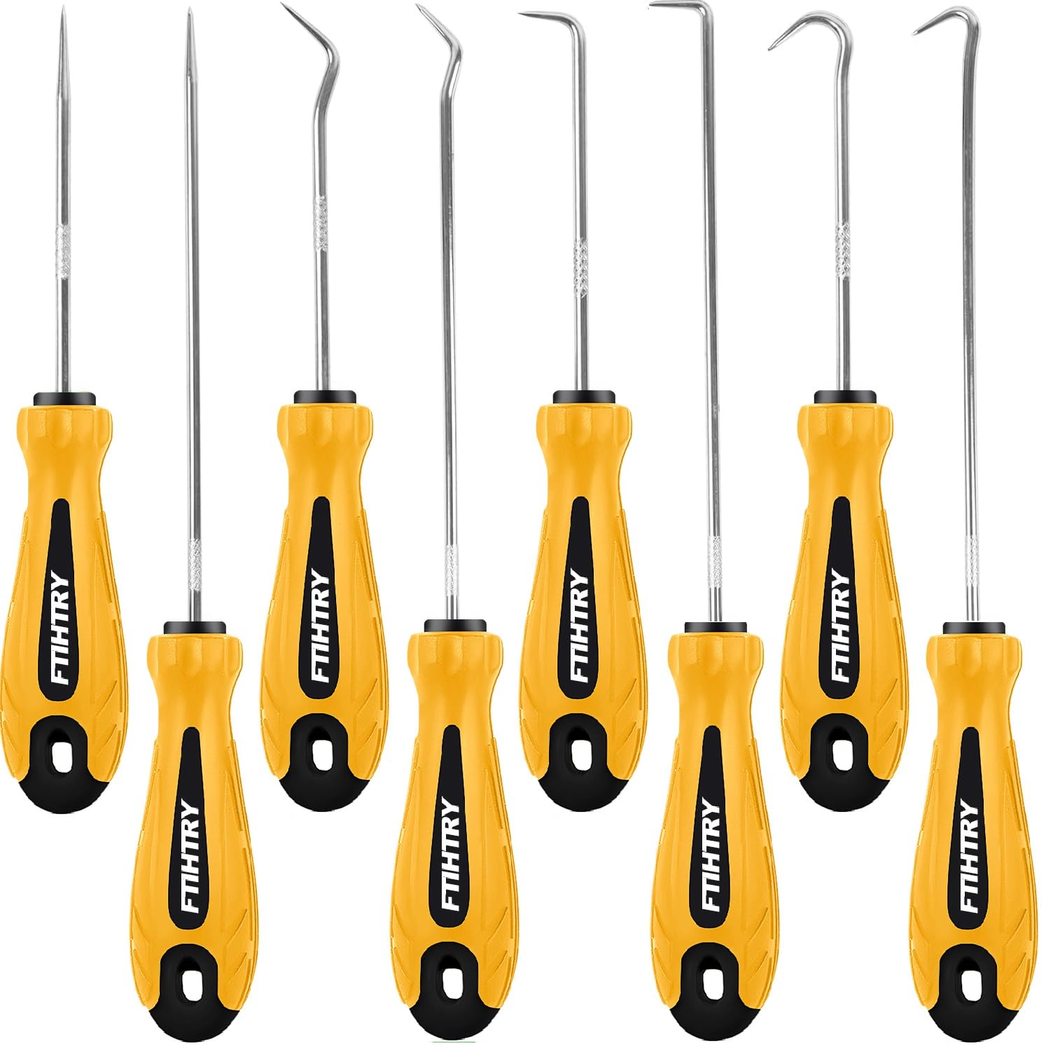 Ftihtry 8Pcs Pick And Hook Set, Precision Automotive Hook Set, Car Auto Oil Seal/O-Ring Seal Gasket Mini Precision Hooks Puller