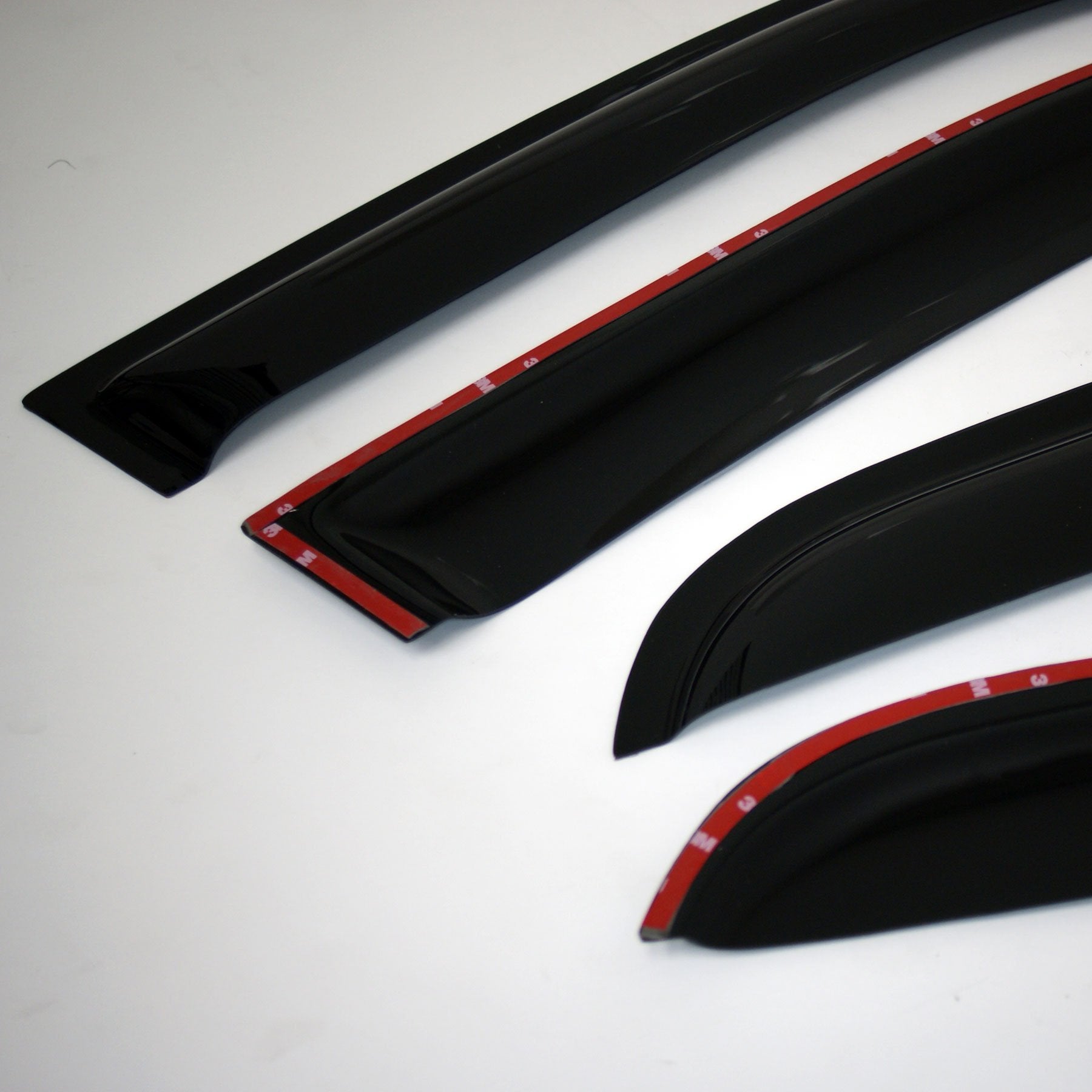 Tuningpros WD2-505 Dark Smoke 4 Pcs Set Window Visor (Outside Mount) Deflector Rain Guard Compatible with 2003-2008 Infiniti FX3