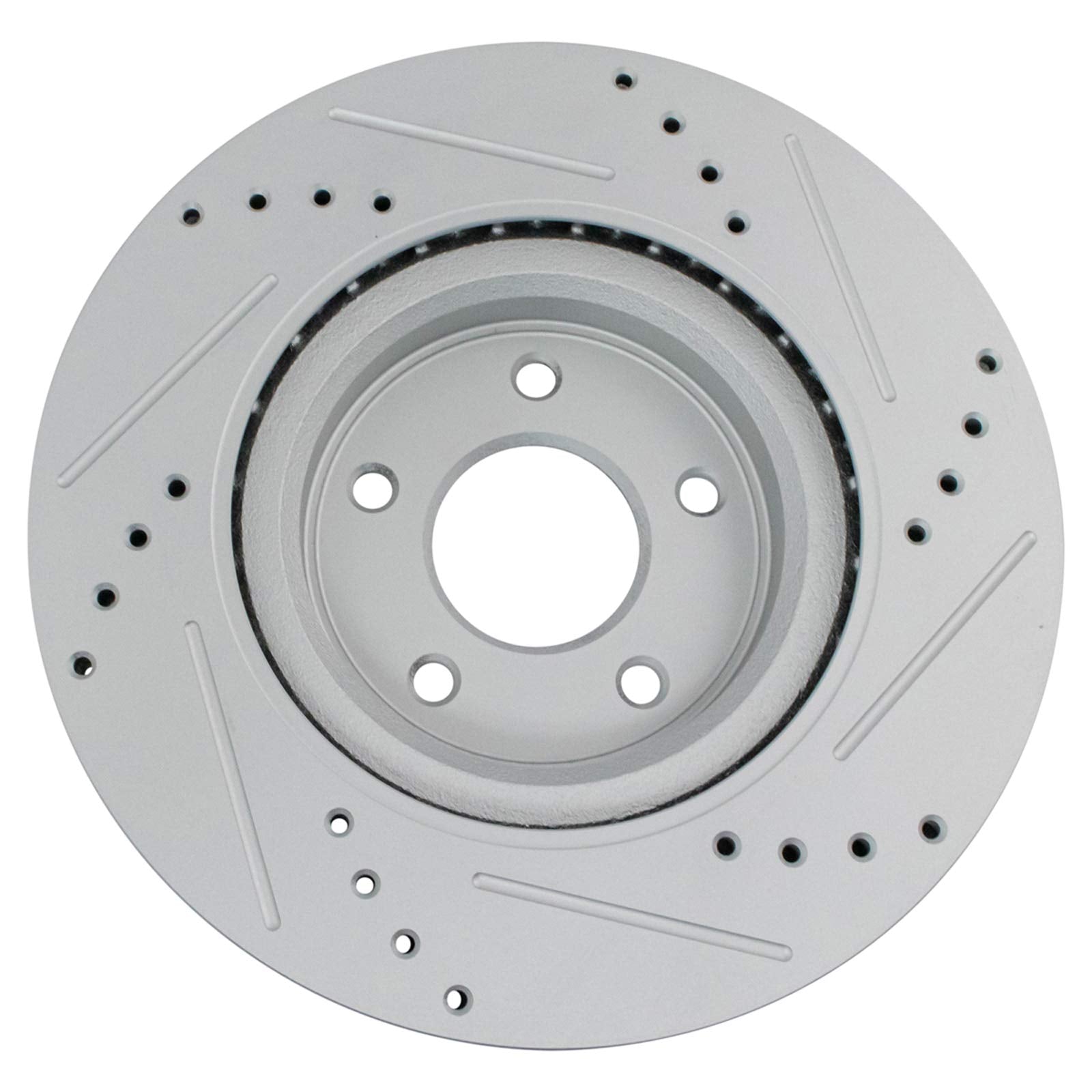 Trq Front Performance Brake Rotor Drilled Slotted Pair Set For 2013 Jx35 / 2015-2018 Murano / 2013-2018 Pathfinder / 2014-2018 Q