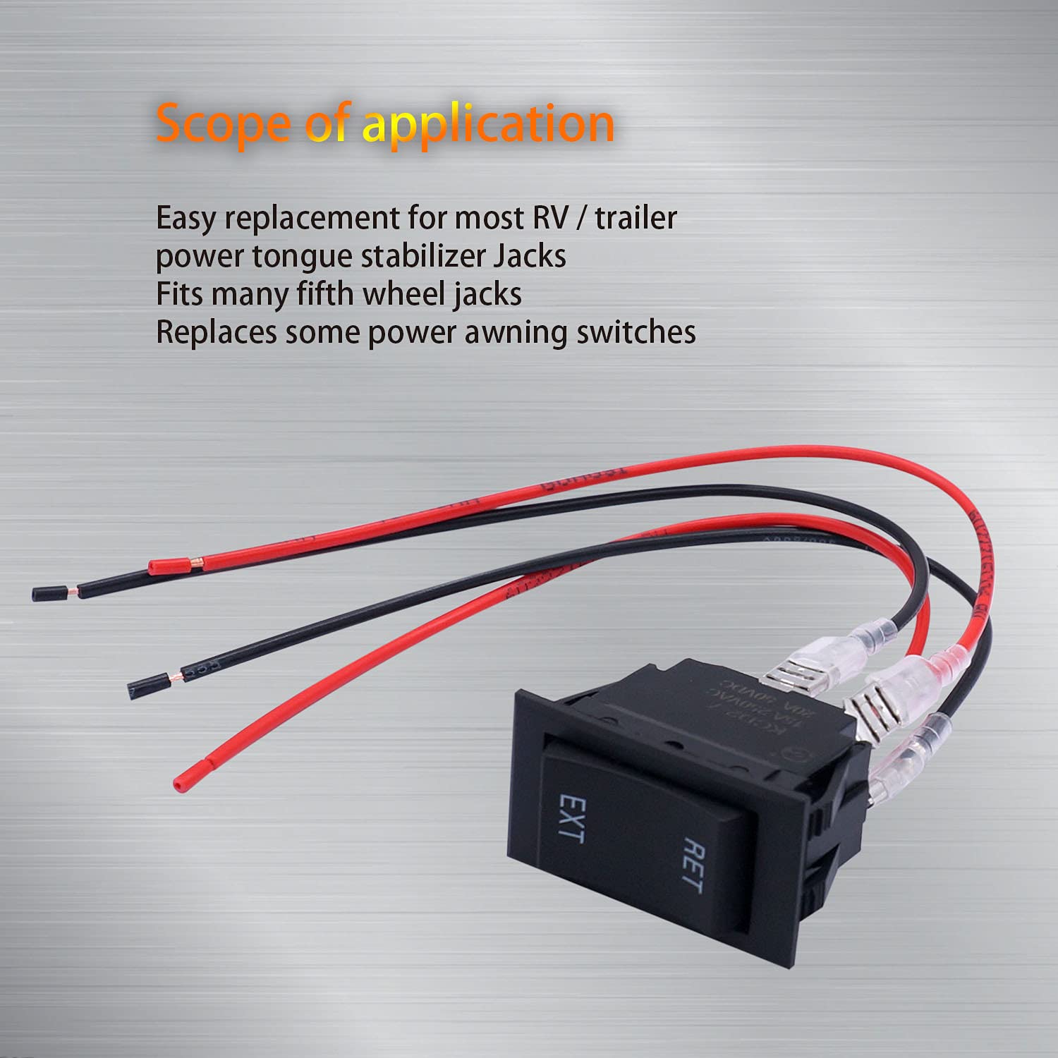 Weideer 12V Reverse Polarity Switch Momentary Power Jack Rocker Switch Dc Motor Control Dpdt 4 Pin(On)-Off-(On) 20A 12 Volt Dc R