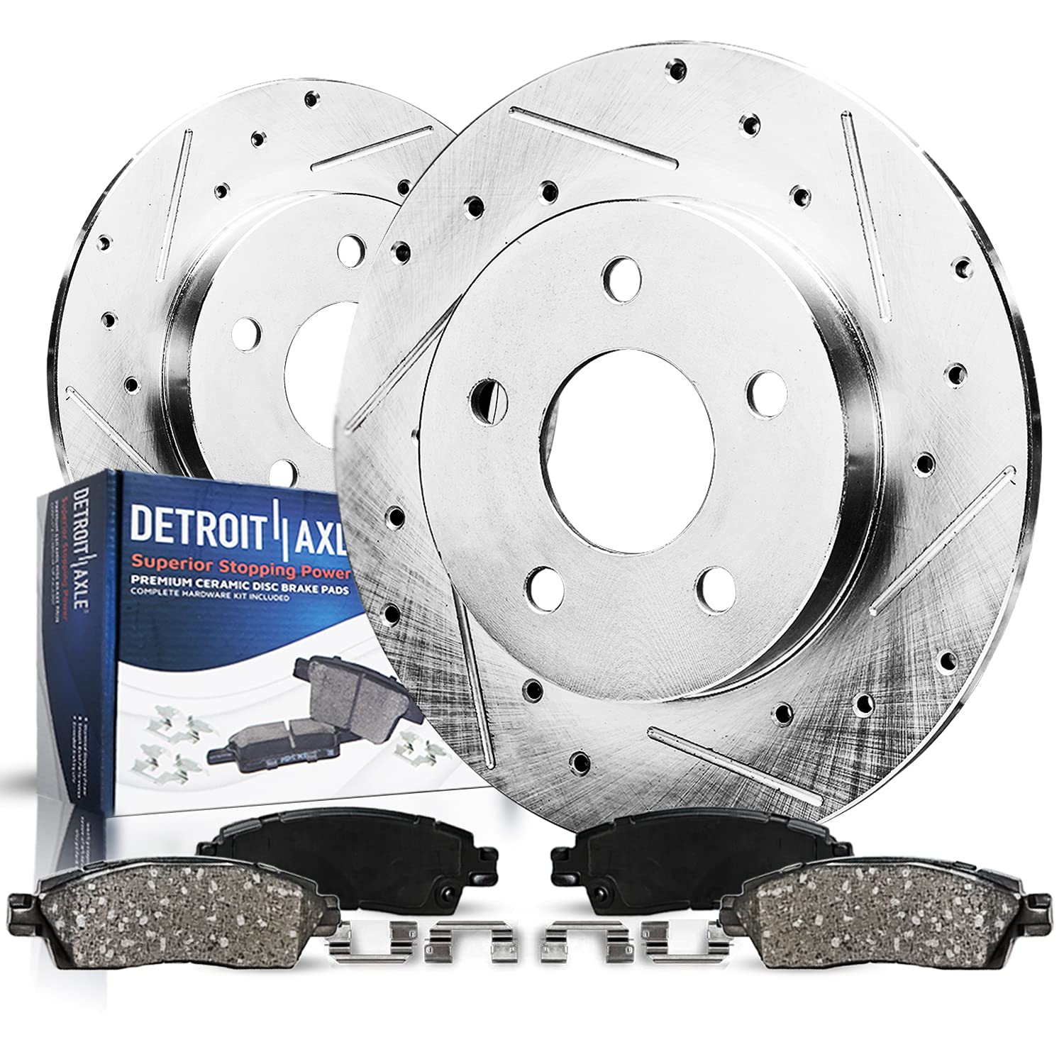 Detroit Axle - Rear Brake Kit for Chrysler Sebring Mitsubishi Eclipse Galant Dodge Avenger Stratus Eagle Talon Replacement Drill