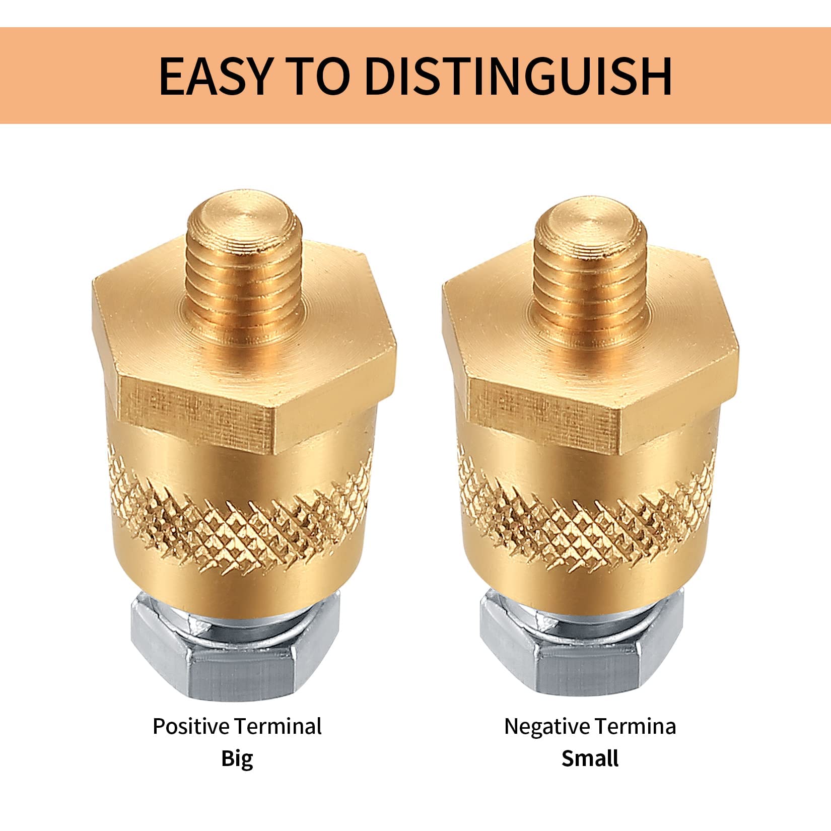 Siyurongg 2 Packs Battery Terminal Connectors Set, M8 Post Adapters, Model us-syr-002-060