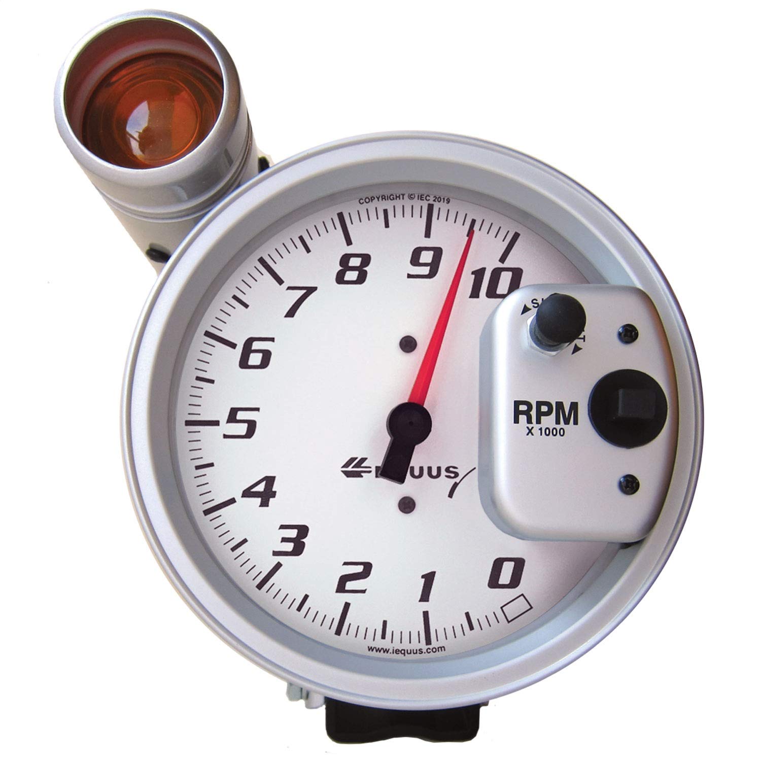 Equus E5080 5 inch Tachometer 10K RPM White Dial & Shift Light