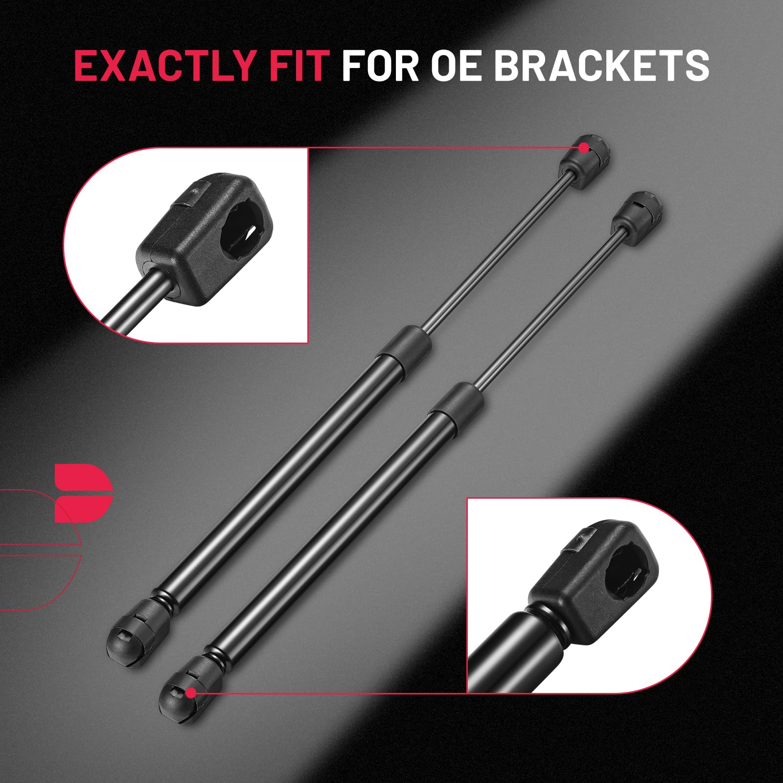 Bdfhyk C16-21825 15 Inch 28Lbs/(125N) Gas Strut Shock Lift Support For Are Leer Camper Shell Topper Rear Window, Truck Bed Cover