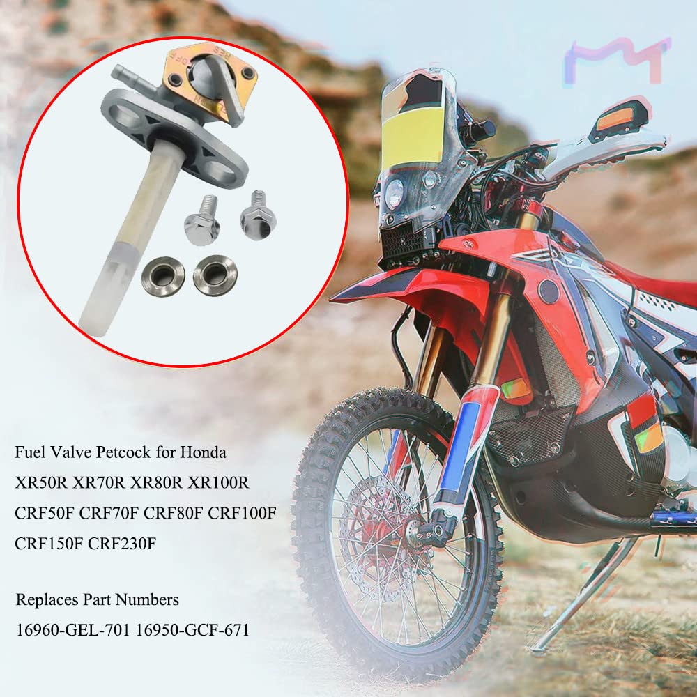 Earlyred Fuel Petcock Valve Gas Tank Shut Off Switch Compatible with Honda XR50R XR70R XR80R XR100R XR100R CRF50F CRF70F CRF80F