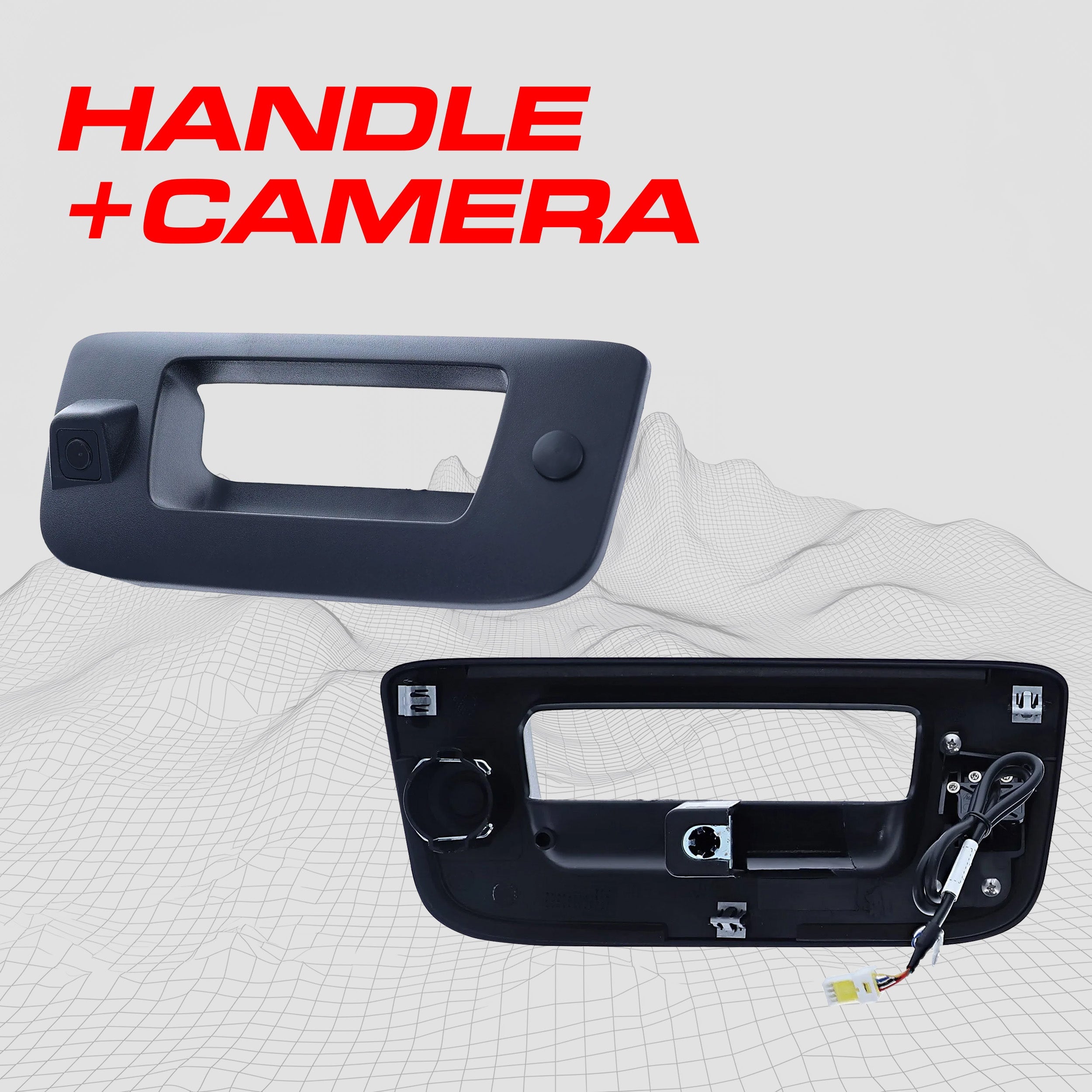 Chevrolet Silverado / GMC Sierra (2007-2014) Black Replacement Tailgate Handle with Backup Camera (with Key Hole Plug)