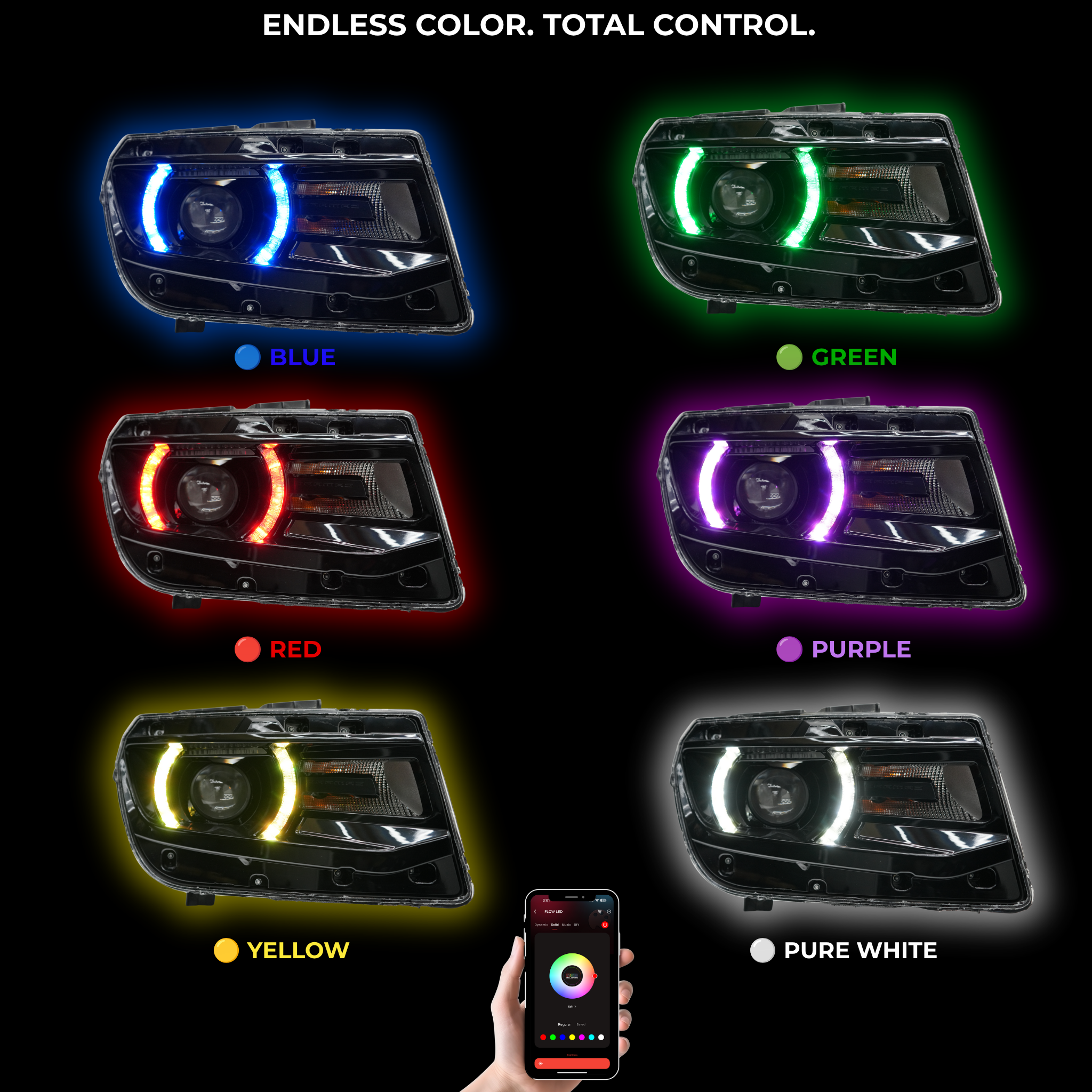 Chevrolet Camaro RS/SS Multicolor DRL Boards (2014–2015)