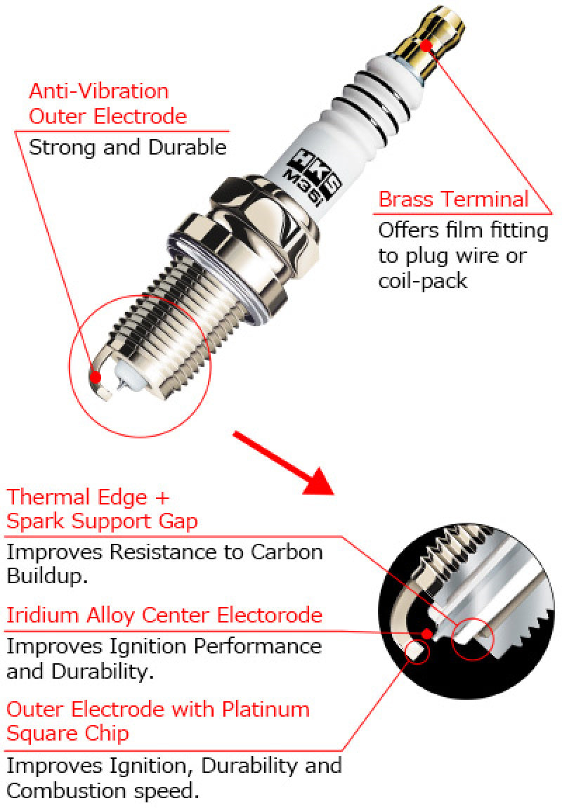 HKS M-Series Super Fire Racing Spark Plug Heat Range 8 - Case of 10