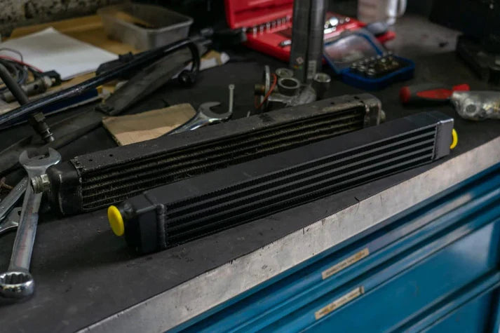 CSF Oil Cooler BMW E30 Oil Cooler w/ fittings for OEM style and AN-10 male connections