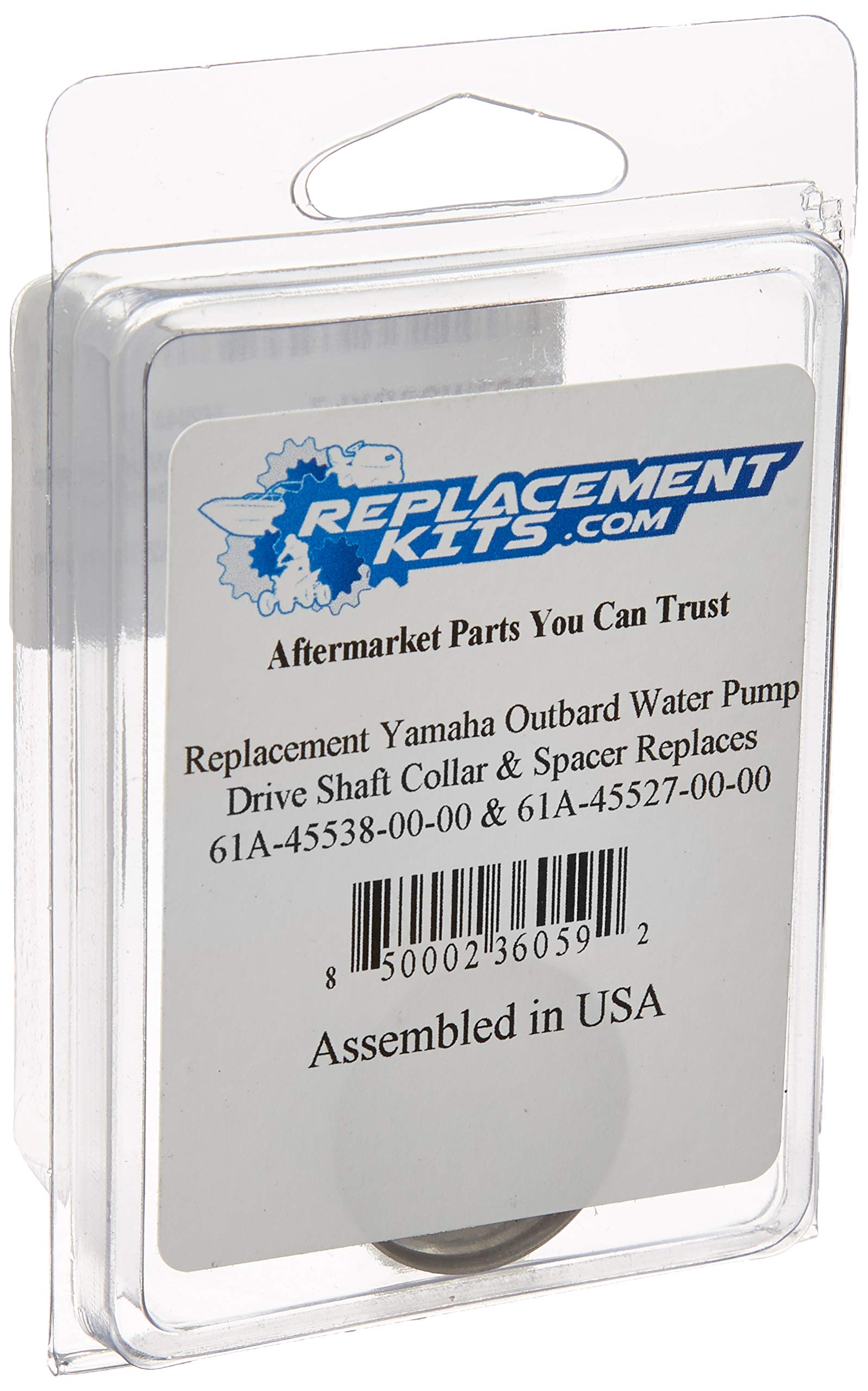 REPLACEMENTKITS.COM Brand Water Pump Drive Shaft Collar & Spacer Fits Several Yamaha 115-300s Replaces 61A-45538-00-00 & 61A-455