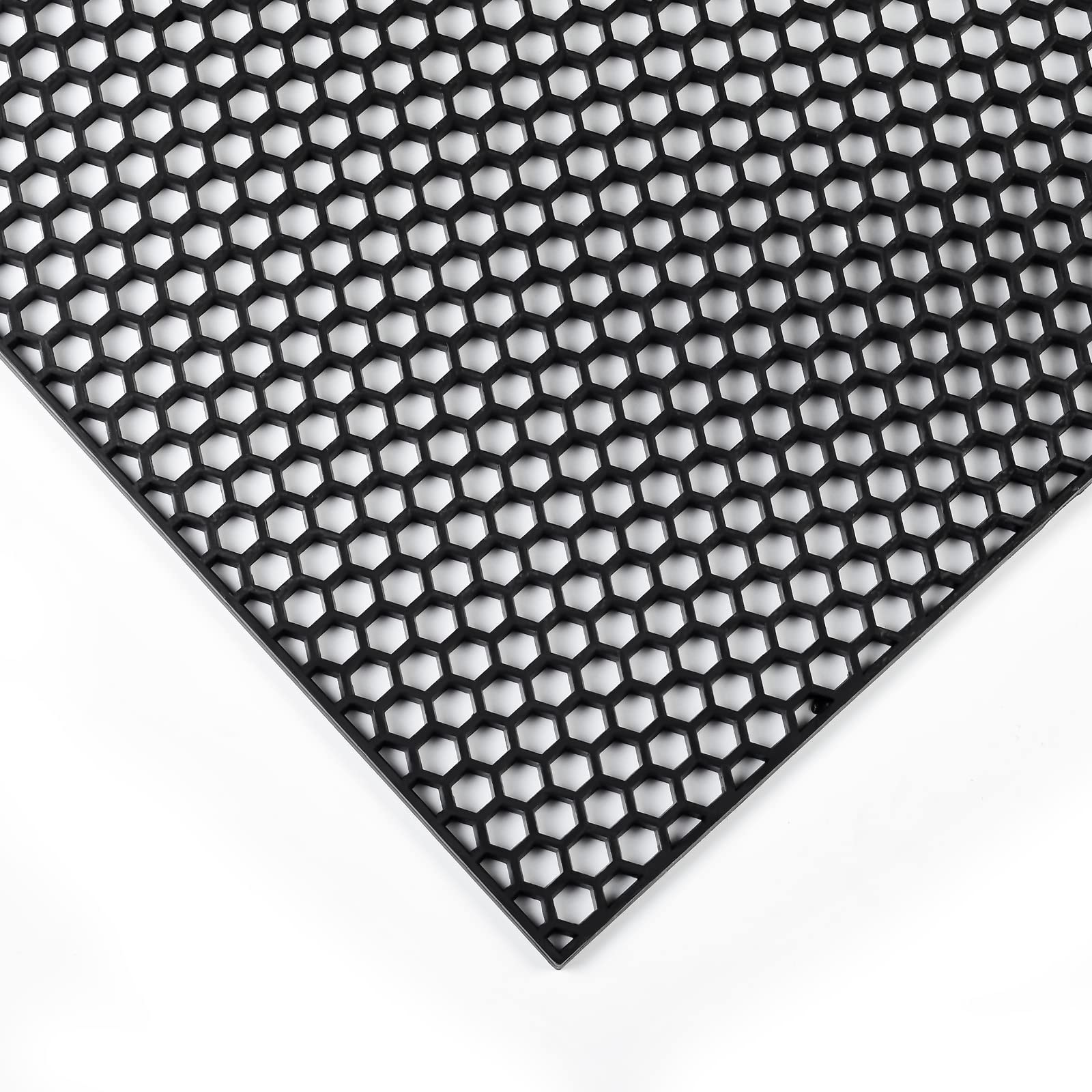 Aggauto 47''X16'' Abs Plastic Universal Car Grill Mesh, Automotive Grille Insert Bumper Honeycomb Hole Grids Black