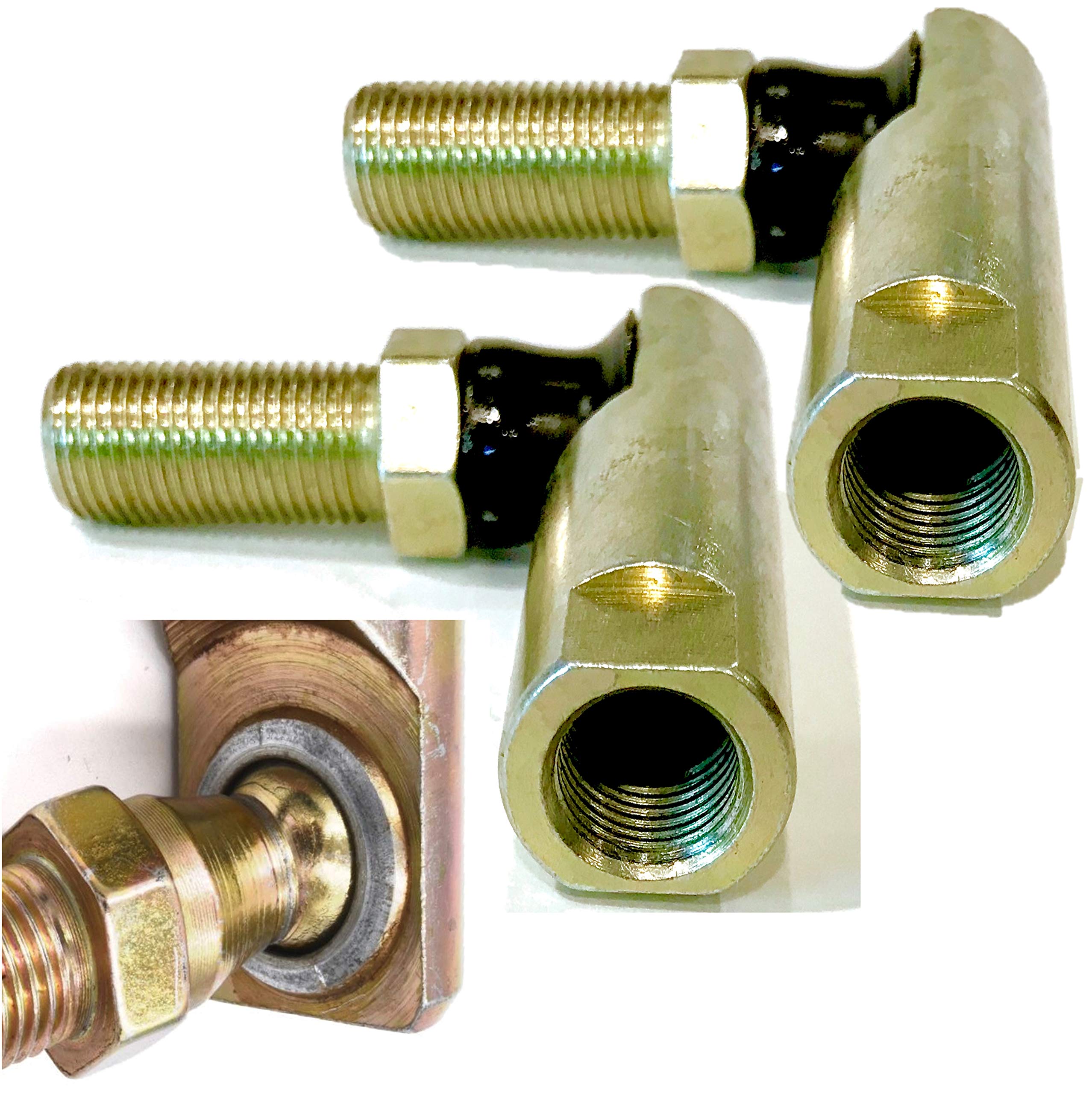 HD Switch - 1 Set - Ball Joint Tie Rod Set for John Deere (1) AM100645 LH & (1) AM100644 RH with Tough Crimped Construction Upgr