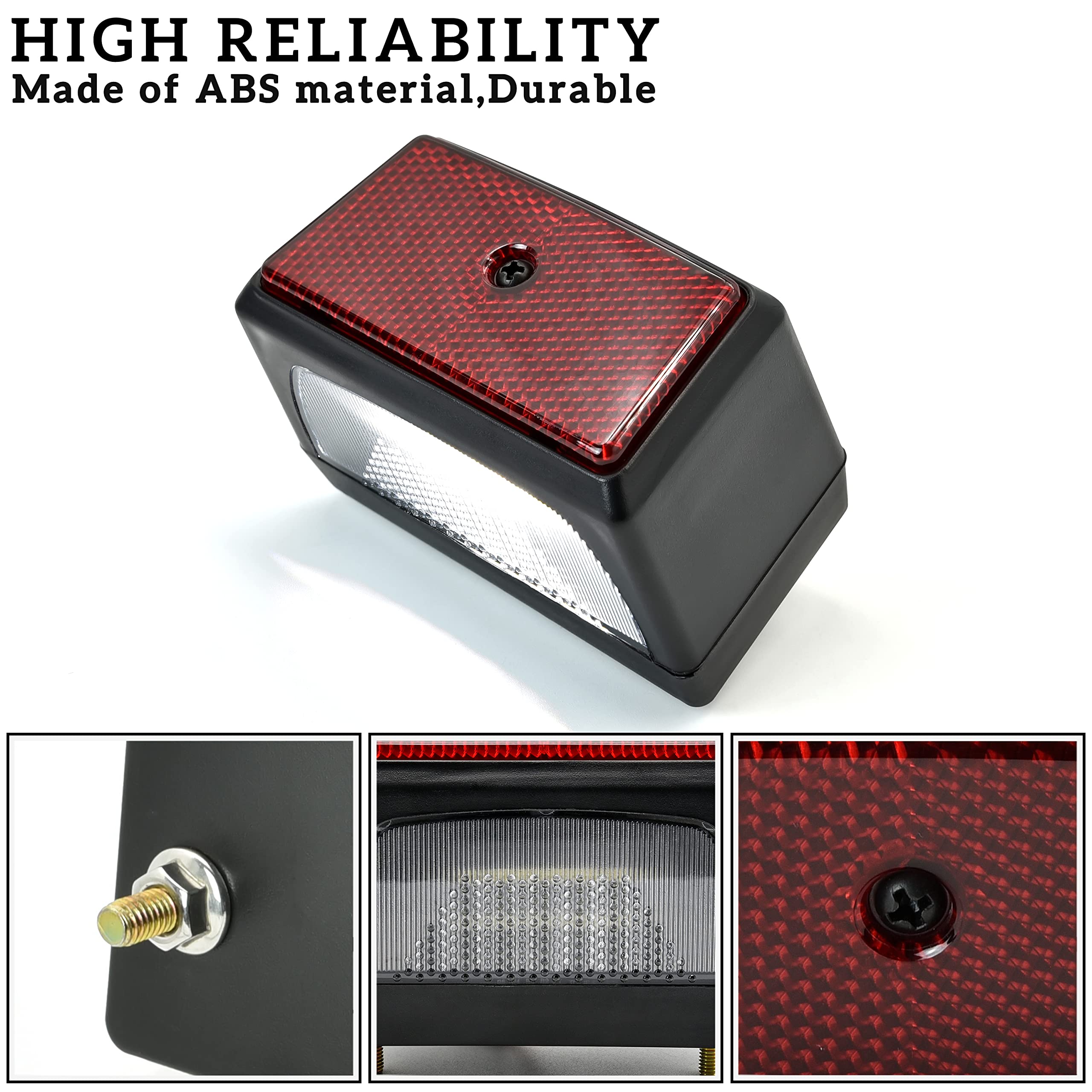 SAUTVS LED License Plate Light Kit for Can-Am Spyder F3, Red, Plastic, Model ZP-YJ-030602-031, 1PCS, Replace #710003348