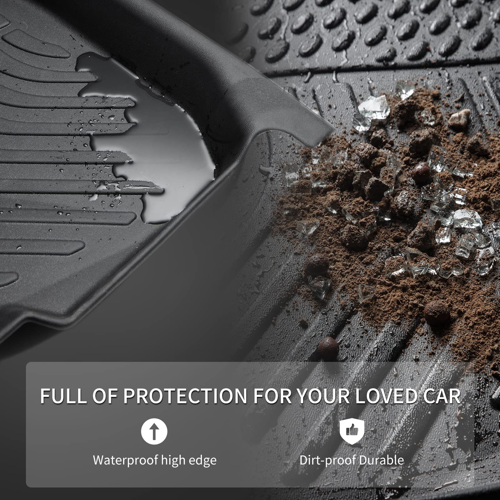 KELCSEECS Floor Mats Custom for 2009 2010 2011 2012 2013 Corolla Sedan Waterproof Car Mats All-Weather Guard Floor Liners Automo