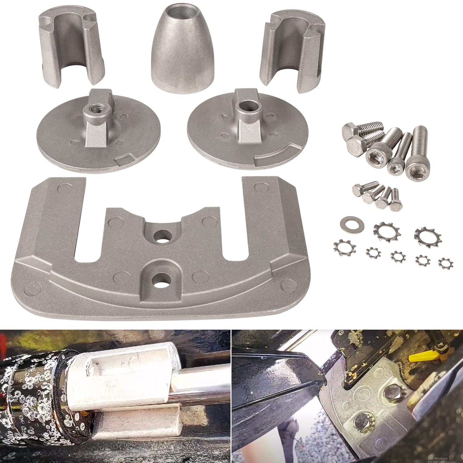 Hihitomorrow Complete Aluminum Anode Kit Compatible With 2004+ Mercruiser Bravo 3 Iii Drives Sterndrives Replace For Cmbravo3Kit