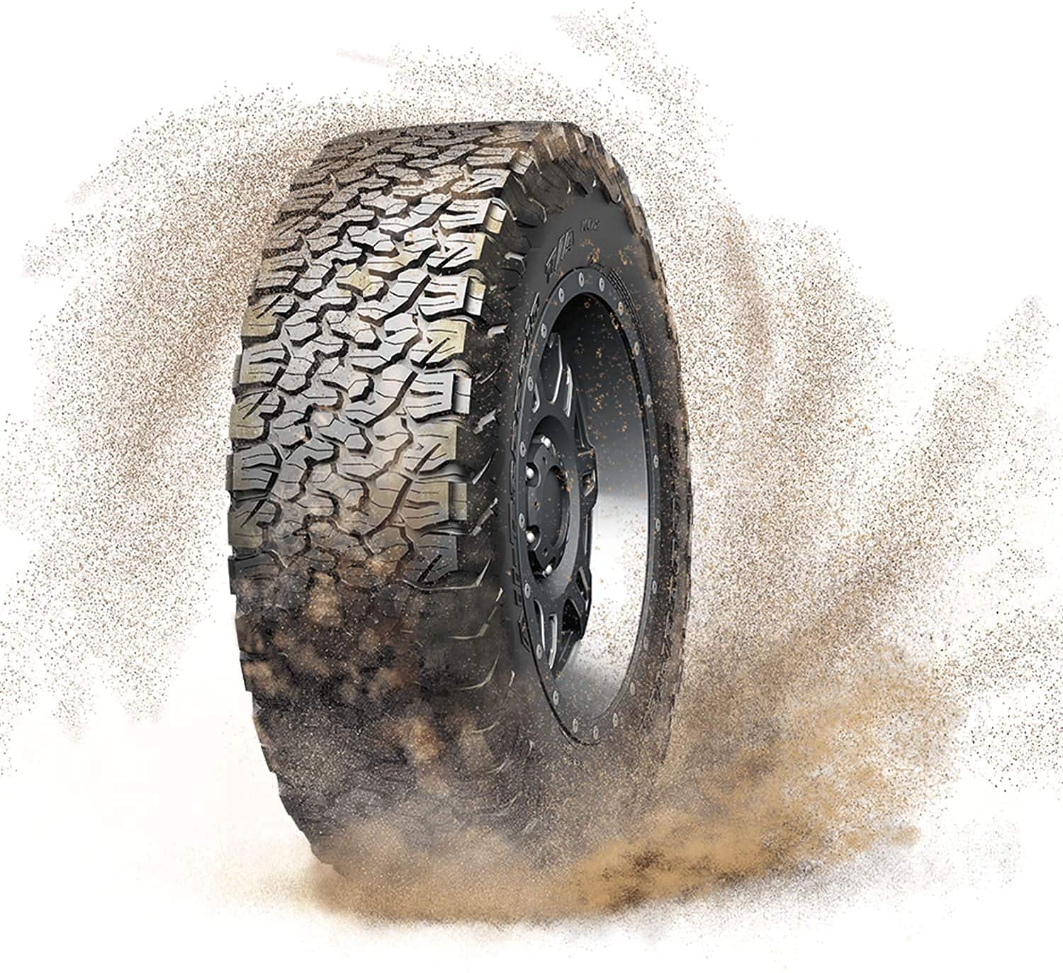 BFGoodrich All Terrain T/A KO2 Radial Tire, LT255/70R17/E, for Light Trucks & SUVs, Durable Rubber, Model 37495