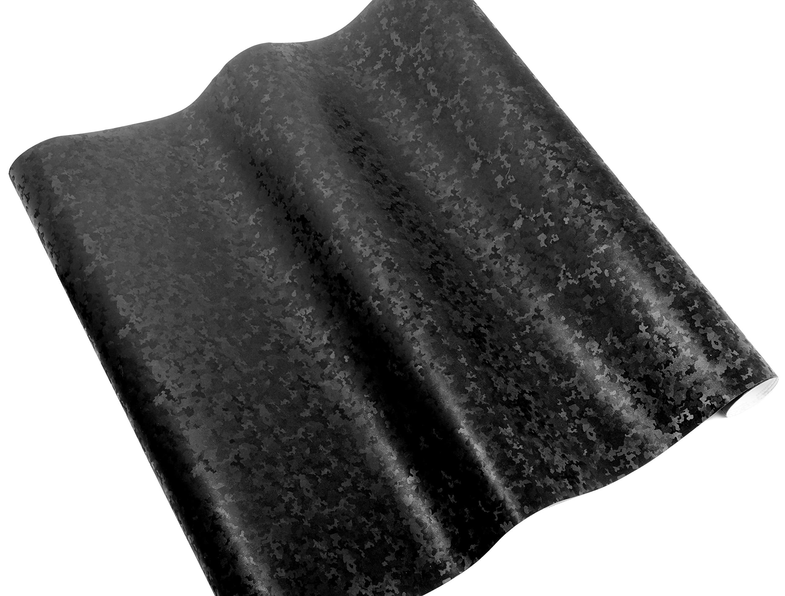 Vvivid+ Black Stealth Small Patternless Camouflage Vinyl Wrap Roll (15Ft X 5Ft)