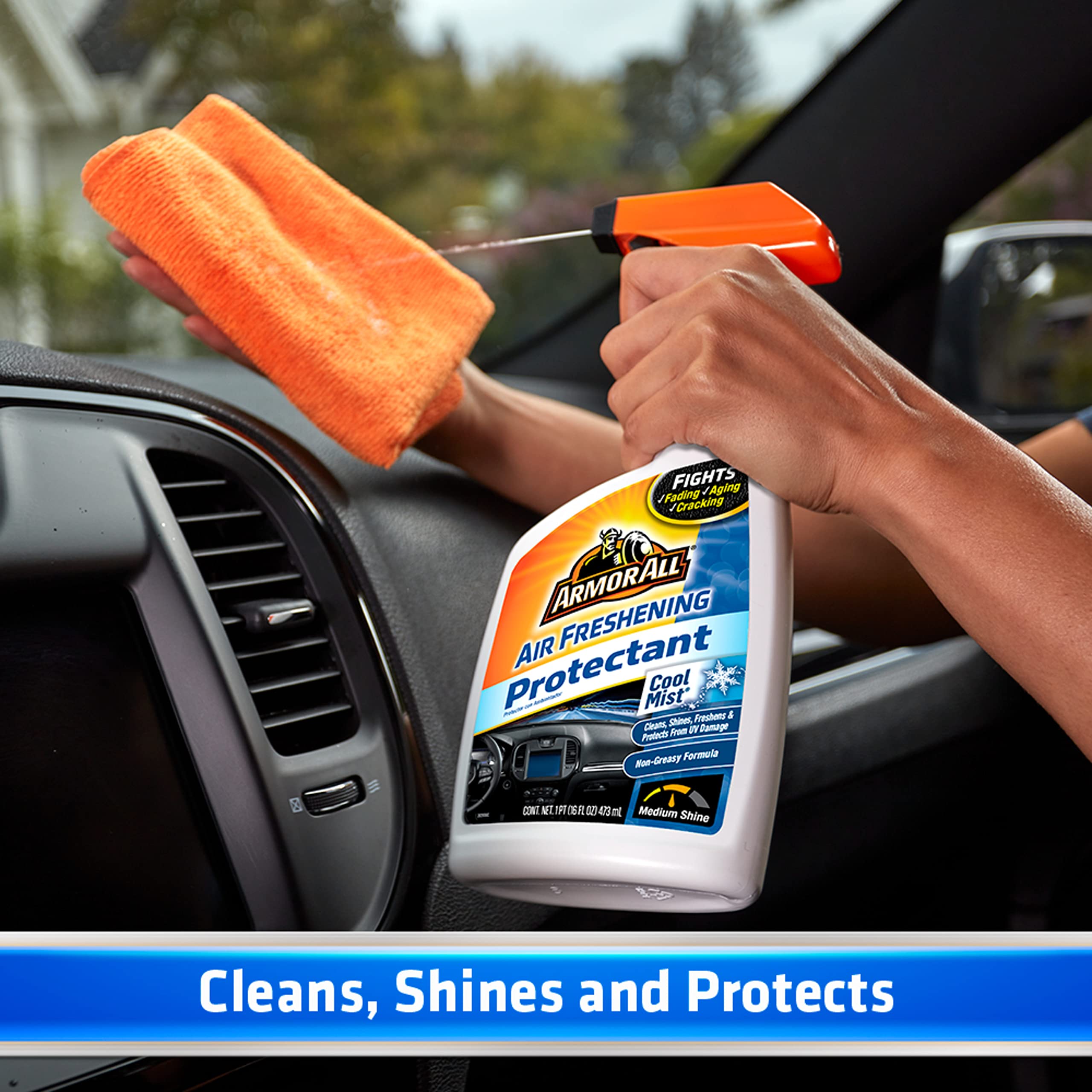 Armor All Car Air Freshener Protectant Spray By Armor All, Car Interior Cleaner With Uv Protection Against Cracking And Fading,