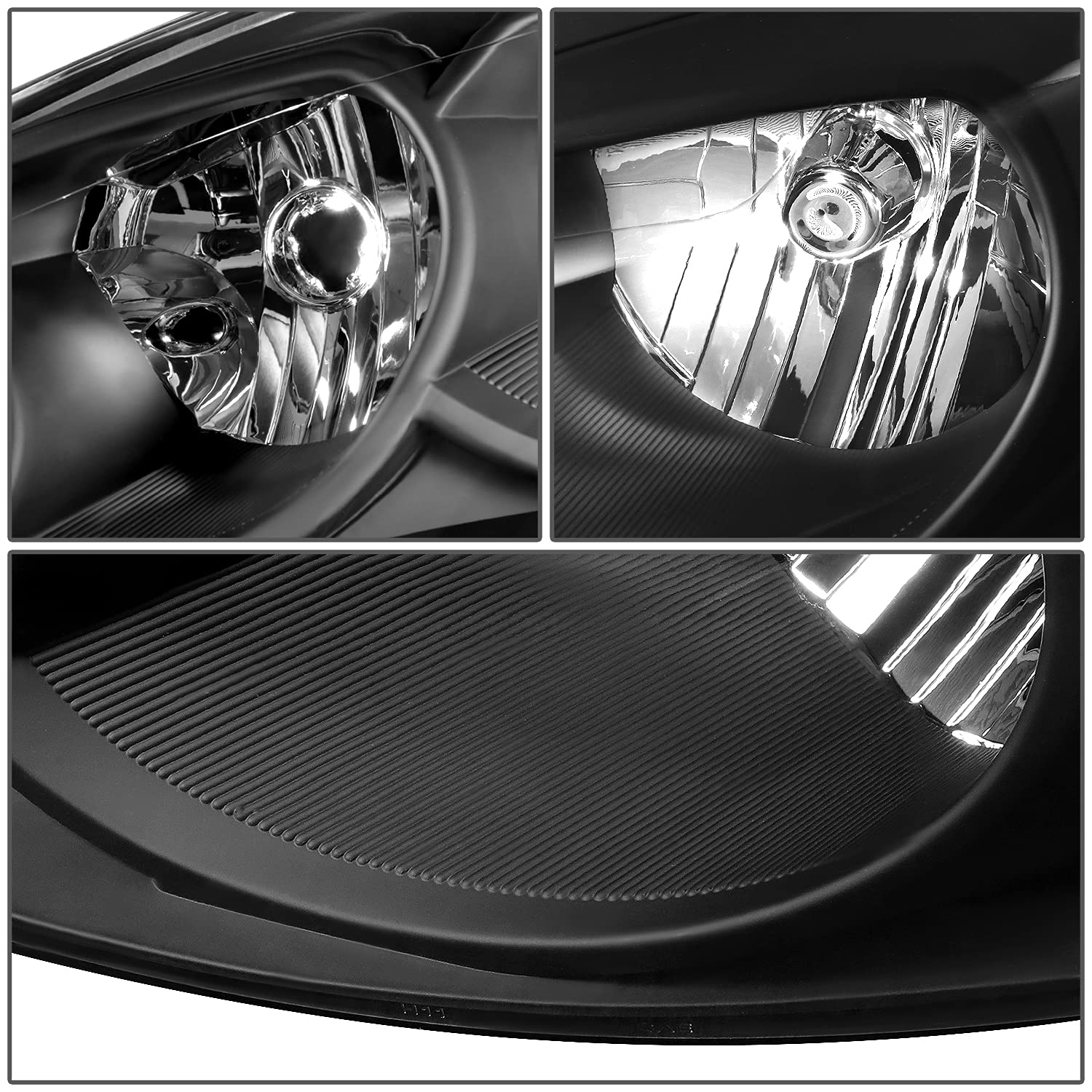Dna Motoring Hl-Oh-Ci06-Bk-Cl1 Black Housing Headlights Compatible With 06-13 Impala