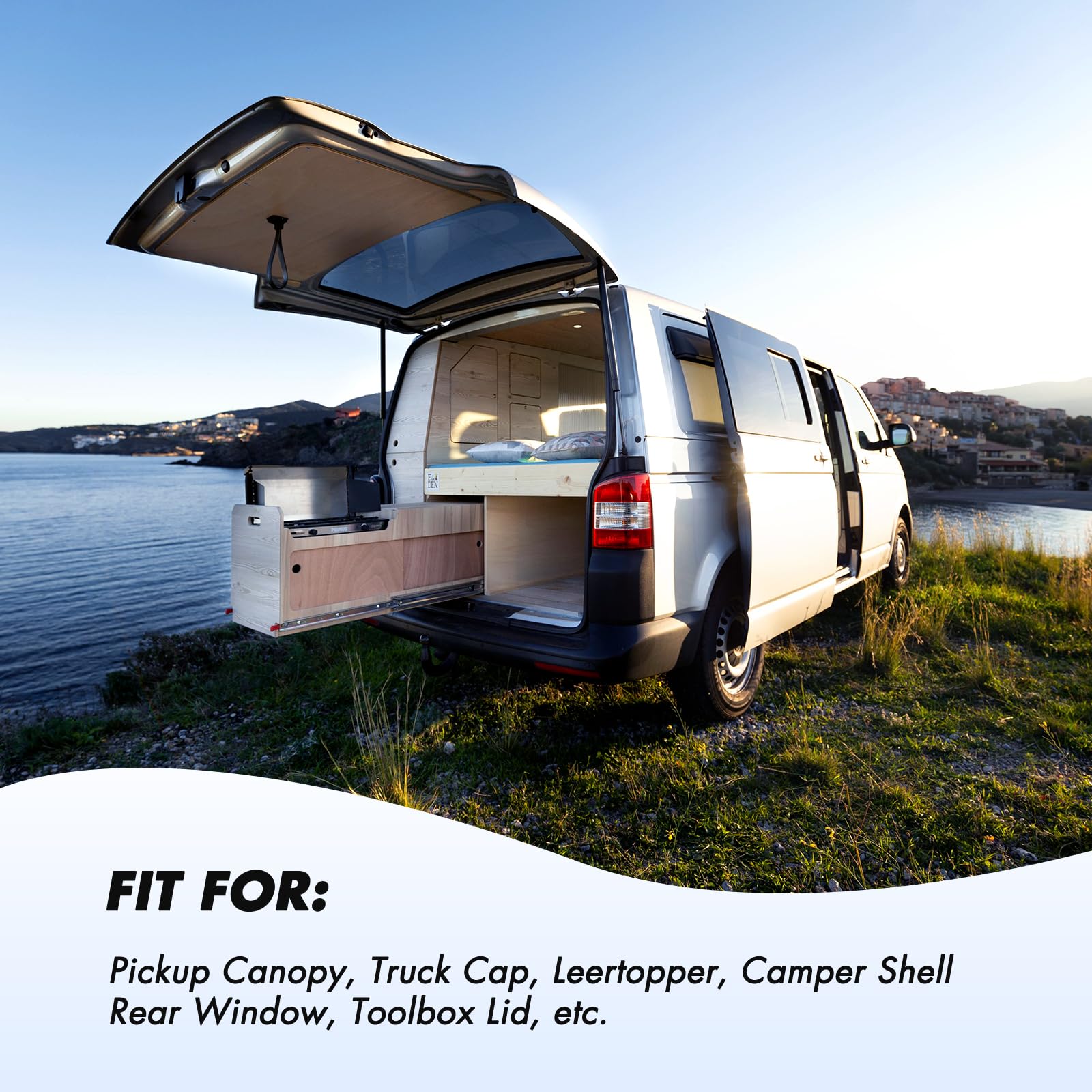 Vepagoo C1623834 18.15'' 120 Lb Gas Strut Shock Spring Lift Support For Leer Are Atc Camper Topper Rear Window Truck Cap Camper