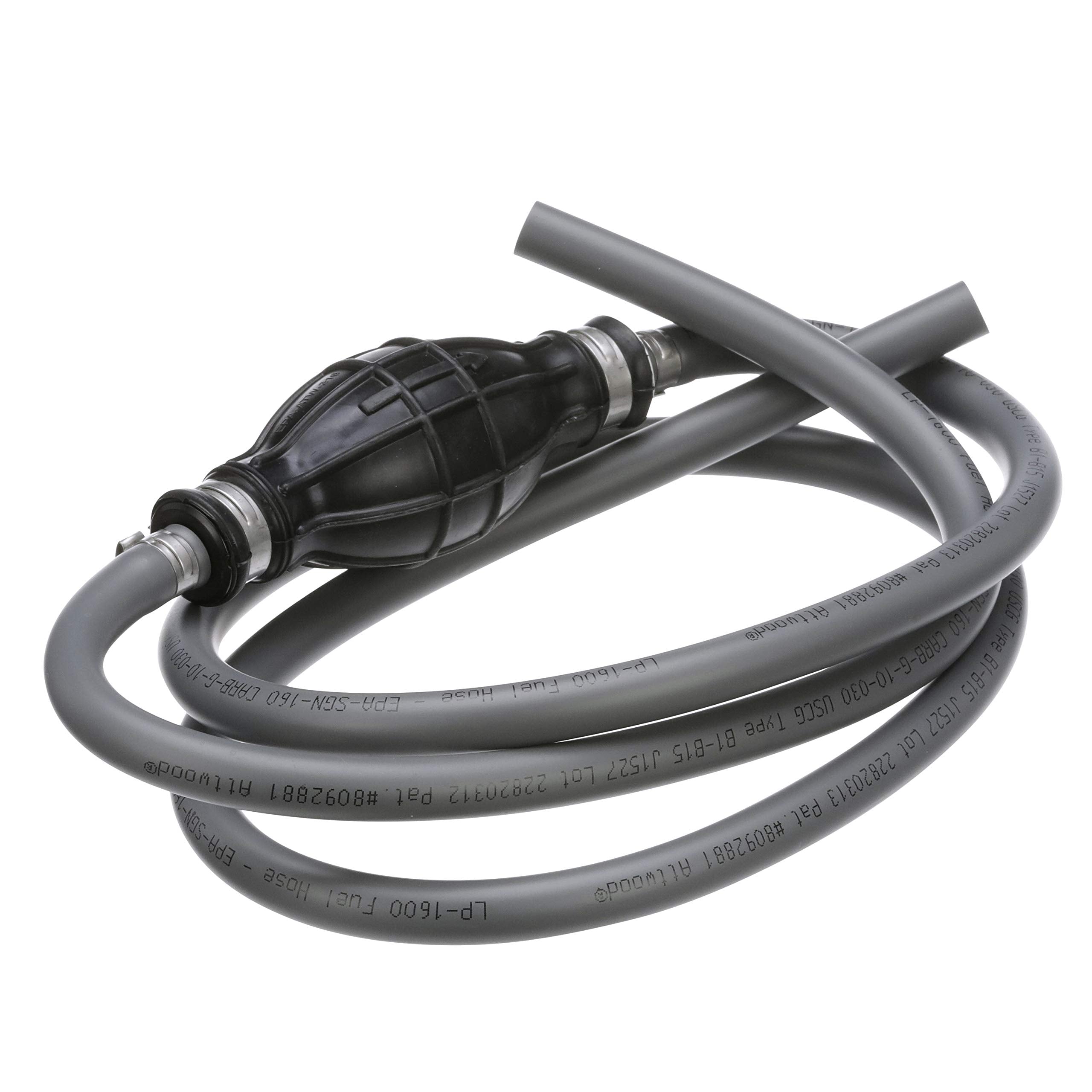 Attwood 951606Ulp7 Universal Fuel Line Kit, 6 Feet Long, 5/16-Inch Diameter, Multi-Layer Low-Permeation Primer Bulb