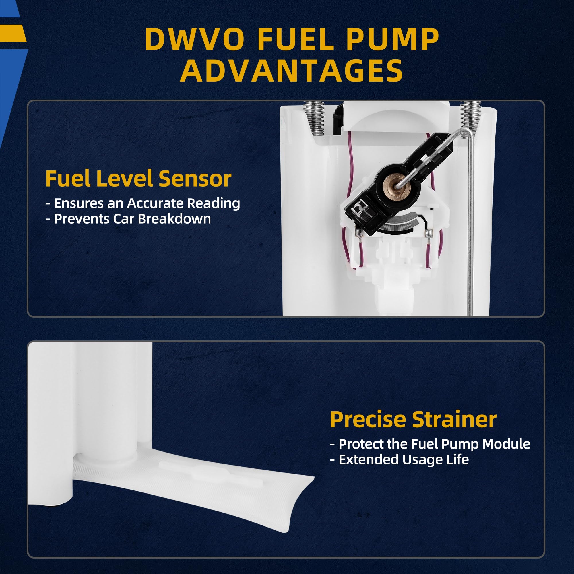 Dwvo Fuel Pump Compatible With 2000-2005 Chevy Impala/Monte Carlo, Buick Century/Regal, Oldsmobile Intrigue, Pontiac Grand Prix
