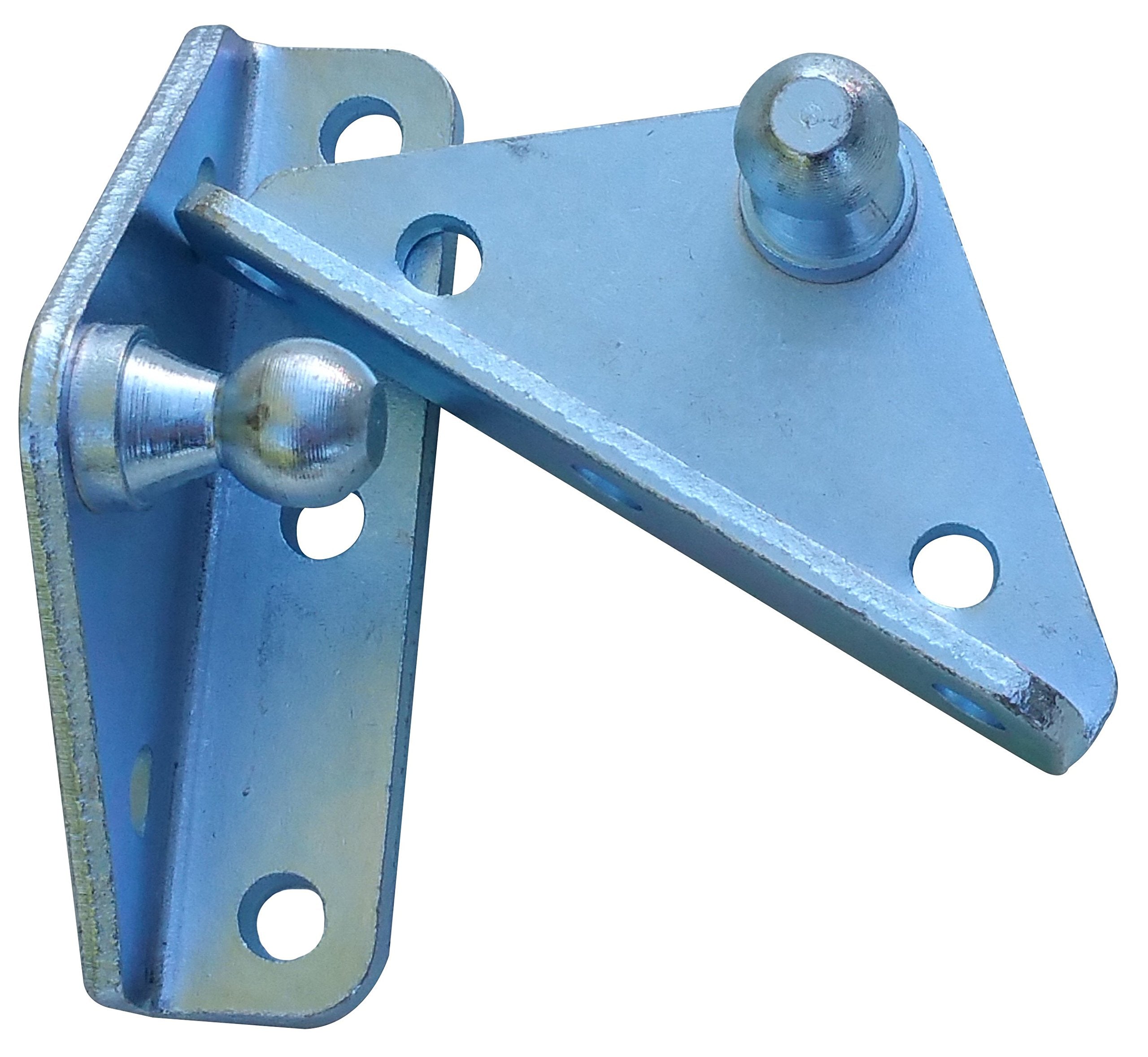 Angled Lift Support Bracket Inside Mount - Zinc Plated 10 Gauge Steel - 10Mm Ball Stud - Gas Strut Mounting Brackets - Gas Shock