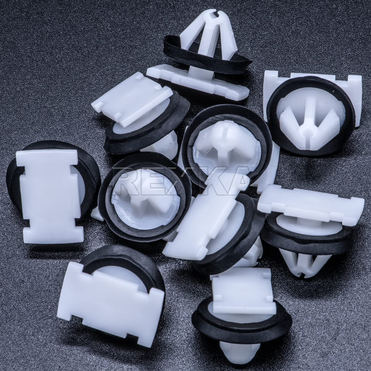Rexka 10pcs Rocker Panel Moulding Clip 11547581 for GM Chevrolet Buick Cadillac GMC Enclave, CT6, XT5, XTS, Cruze, Equinox, Impa