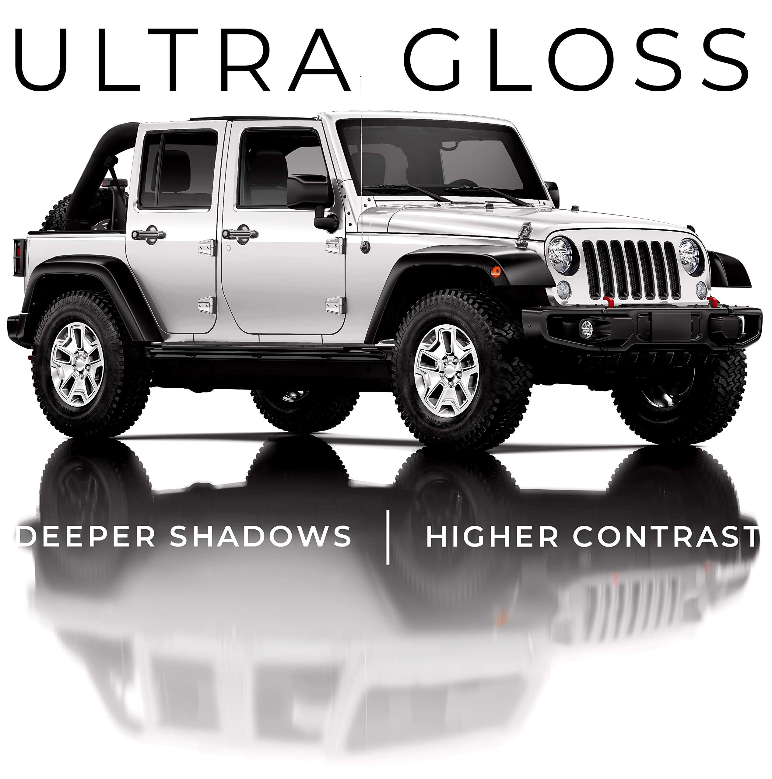 Vvivid+ Ultra Gloss Premium Vinyl Car Wrap Film (100Ft X 5Ft, Gloss White)
