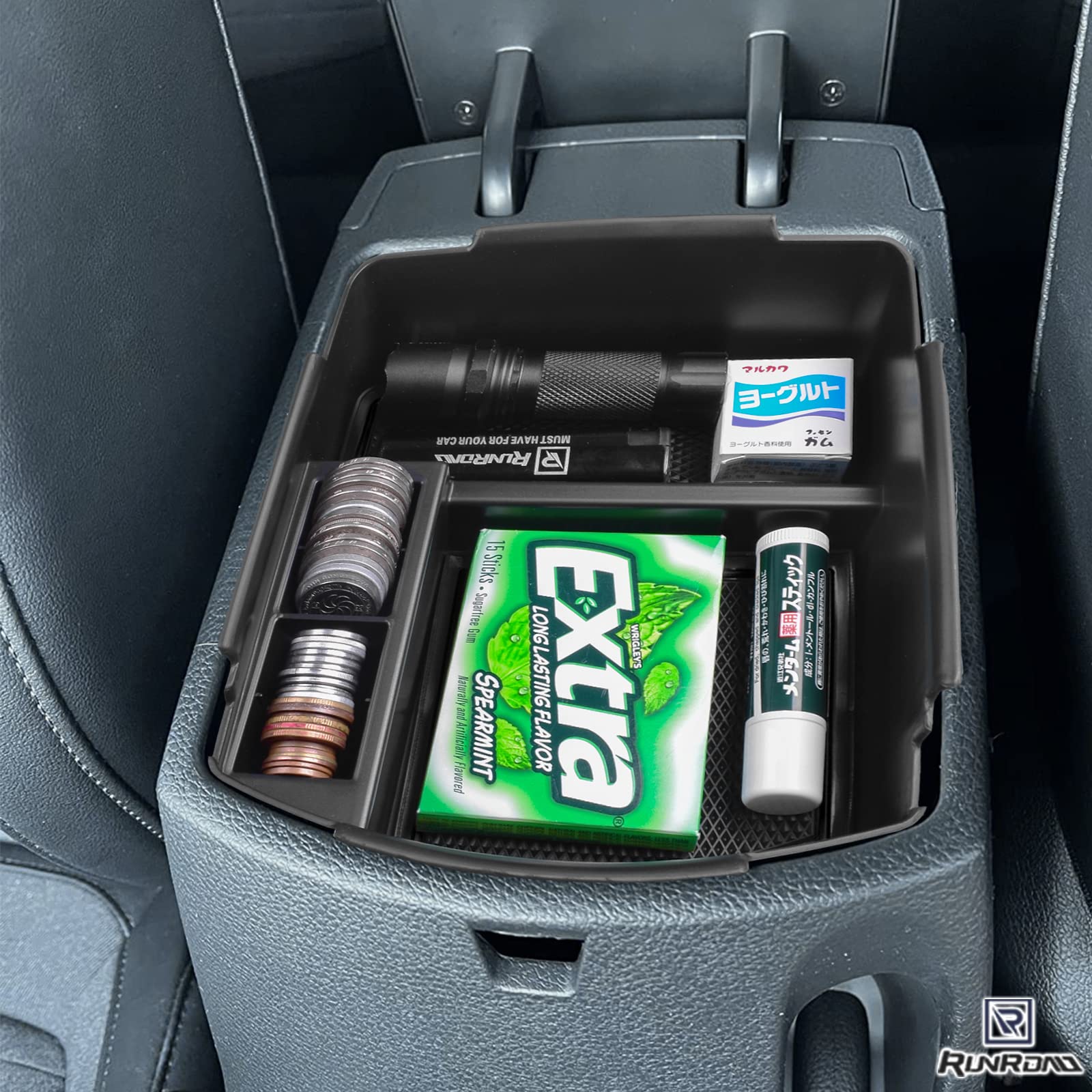 RUNROAD Center Console Organizer Tray Compatible with 2020 2021 2022 2023 2024 Kia Seltos Accessories, ABS Insert Tray Secondary