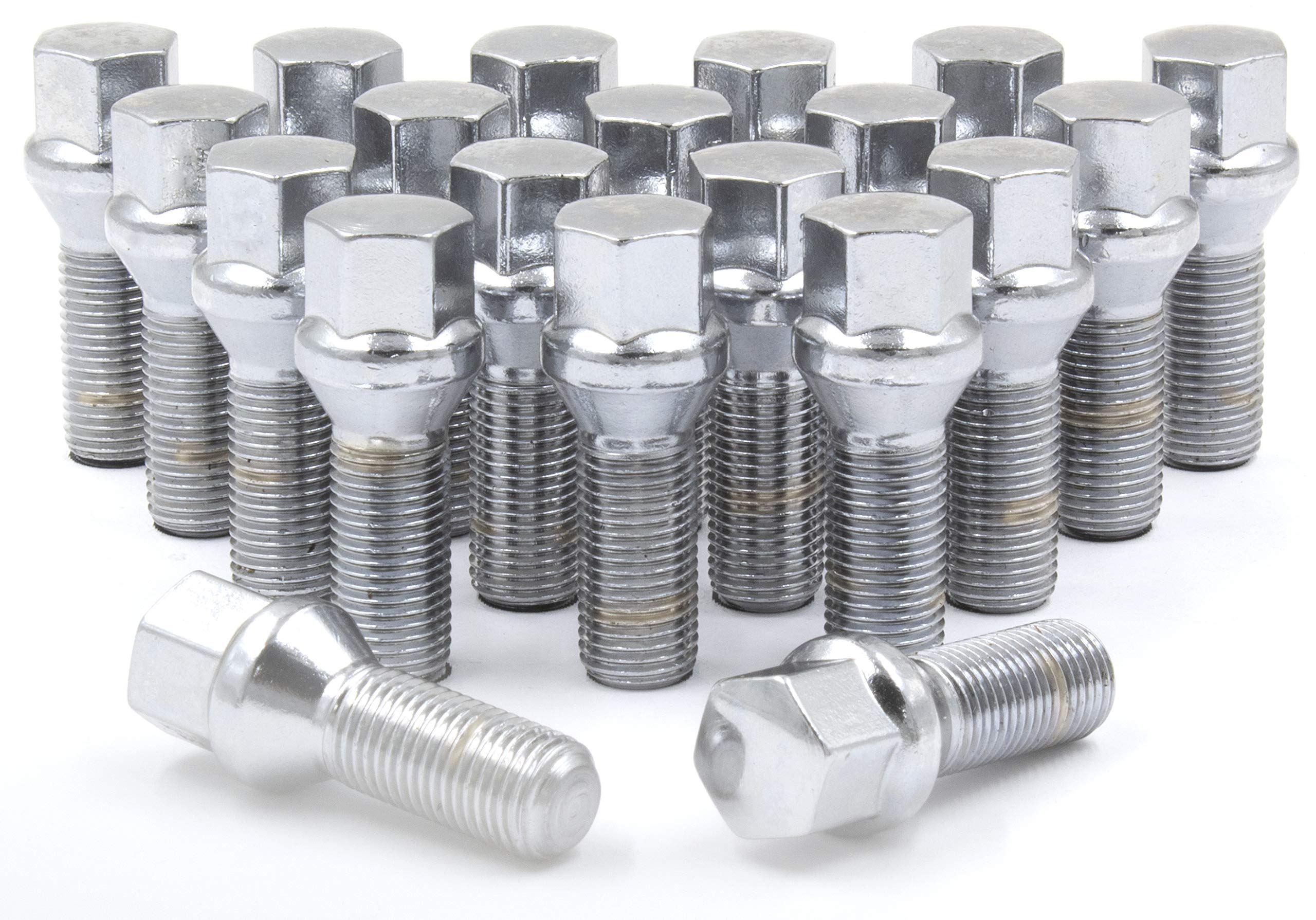 Wheel Accessories Parts Acorn Seat Lug Bolt 17mm, M14x1.5, Chrome, 20 Pcs for BMW 7 Series, X3, X5 (2000-10