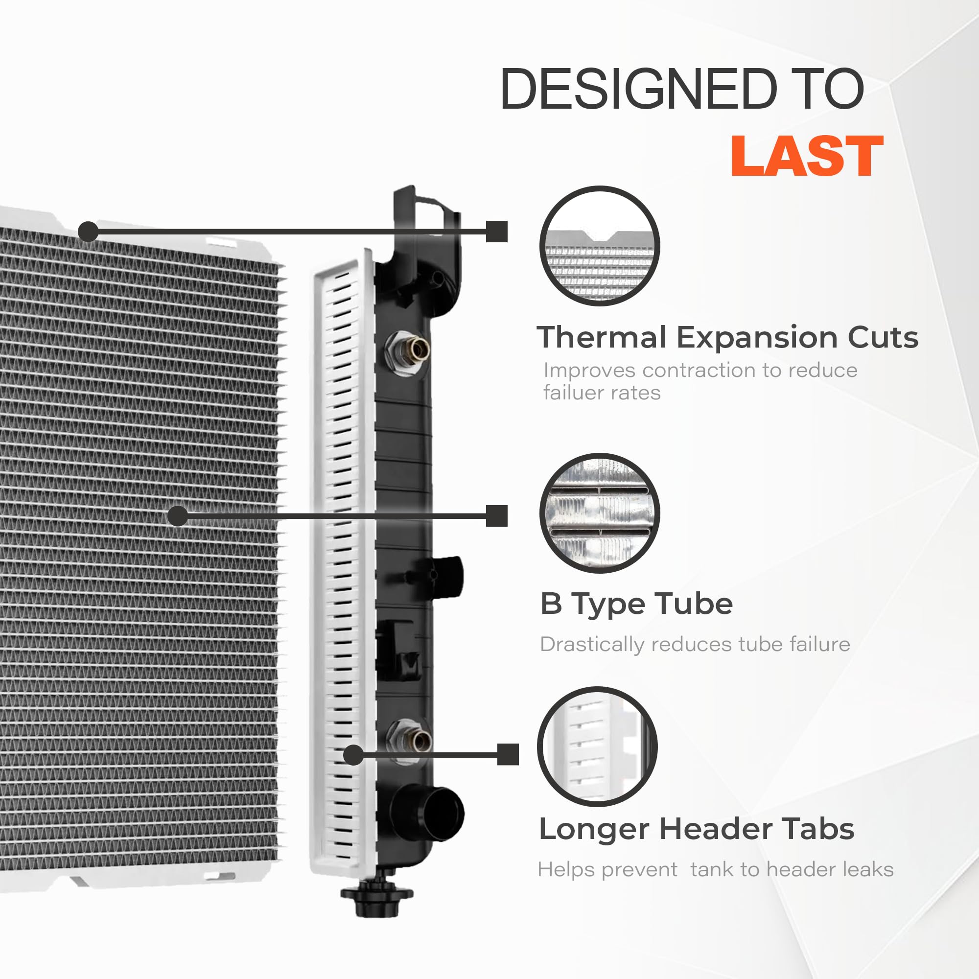 Klimoto Radiator | Compatible with Jeep TJ 1997-2006 Wrangler 1987-2006 2.4L 2.5L 4.0L 4.2L | Compatible with CH3010221 04087642