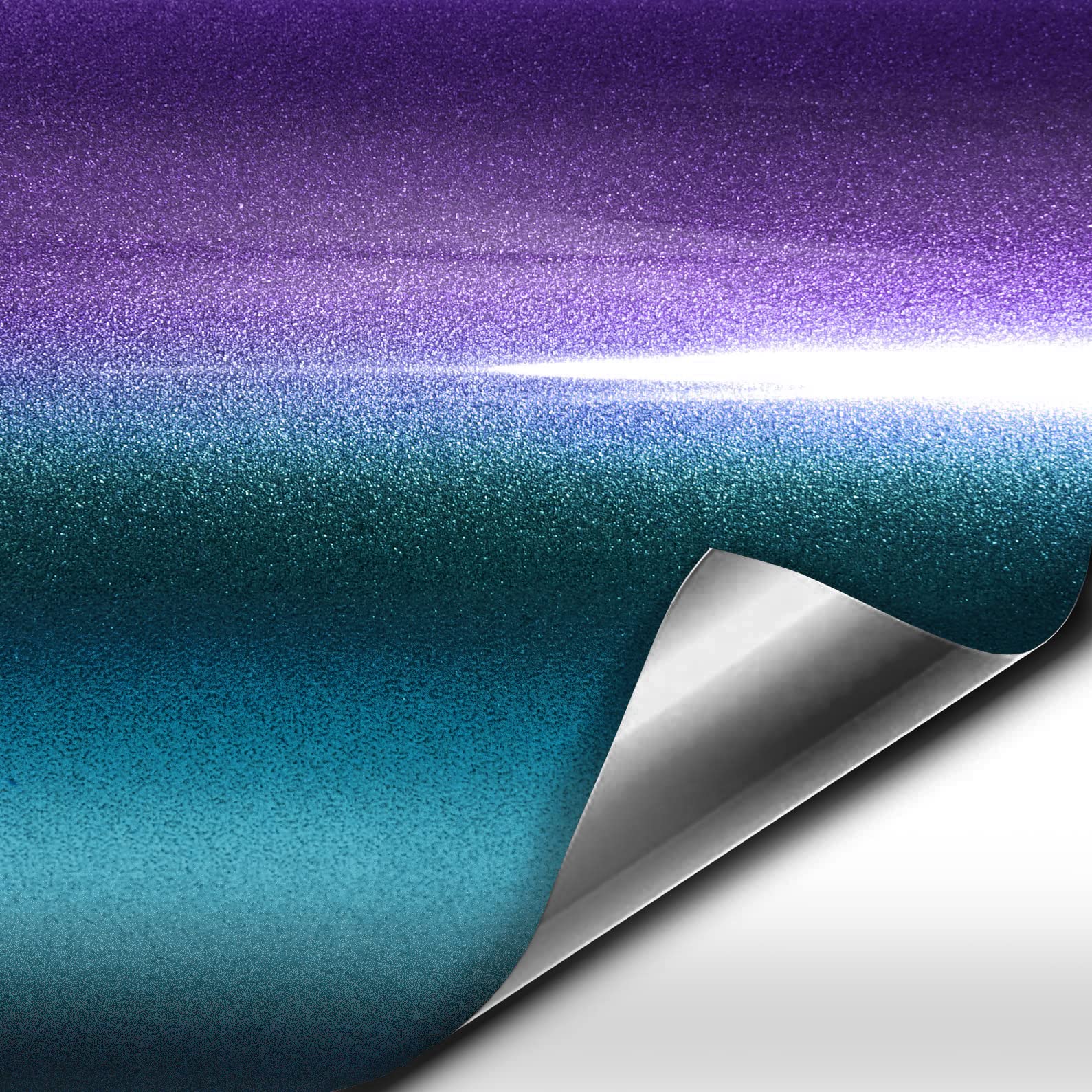 VViViD Gloss Metallic Chameleon Vinyl Wrap - 6ft x 5ft, Blue to Purple Color-Shift, Model VVglMetalChamBlue2Purple