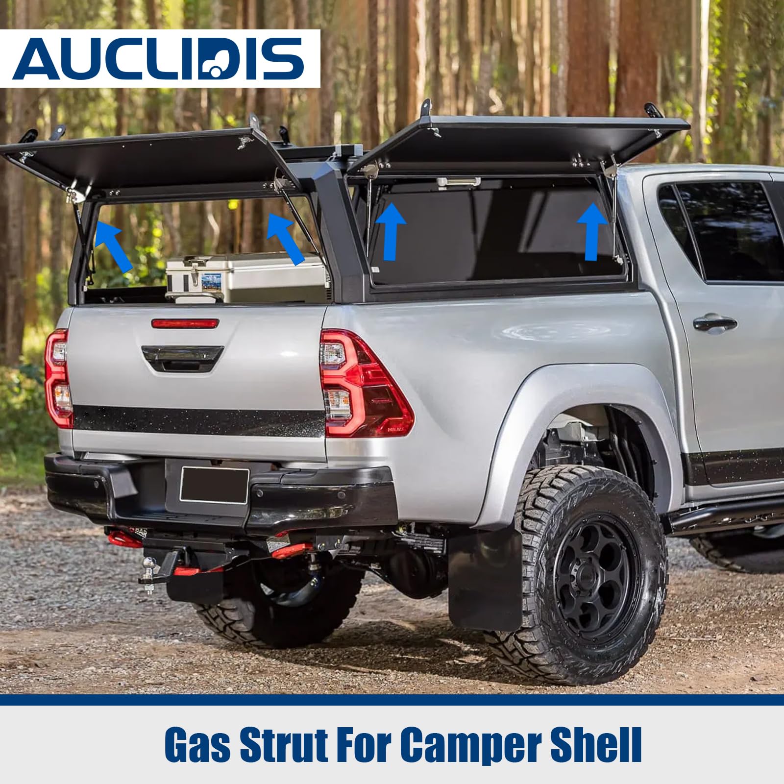 C16-21706 GSNI-5250-45 18 inch 45lb/200N Gas Strut Shock Spring Lift Support for Leer Camper Shell Truck Topper Cap Canopy Door
